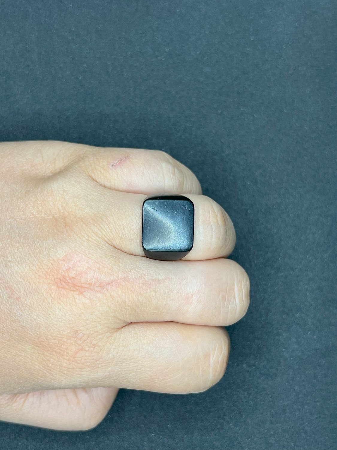 Jewelry Black Square Stainless Steel Ring - size 7.25 Size ONE SIZE - 3 Thumbnail