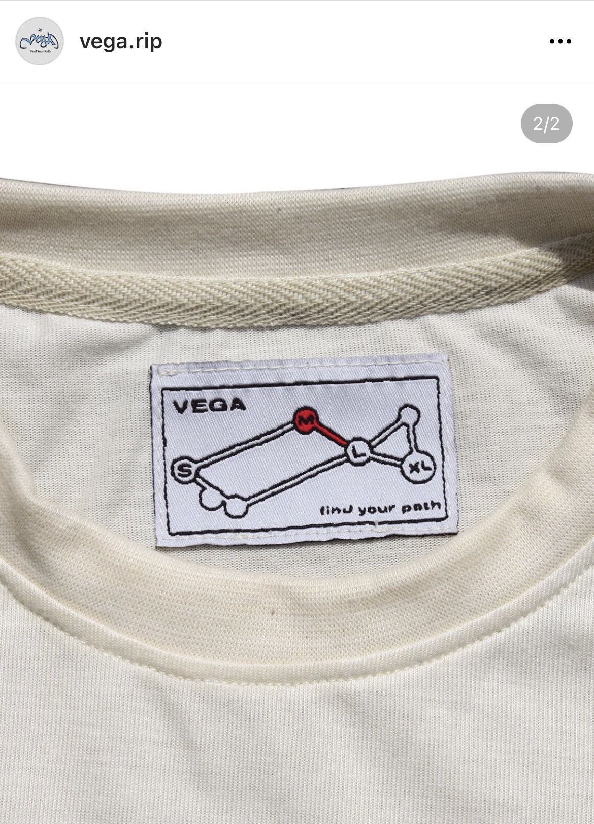Japanese Brand VEGA FiND YOUR PATH TEE VEGA.RiP Size US L / EU 52-54 / 3 - 2 Thumbnail