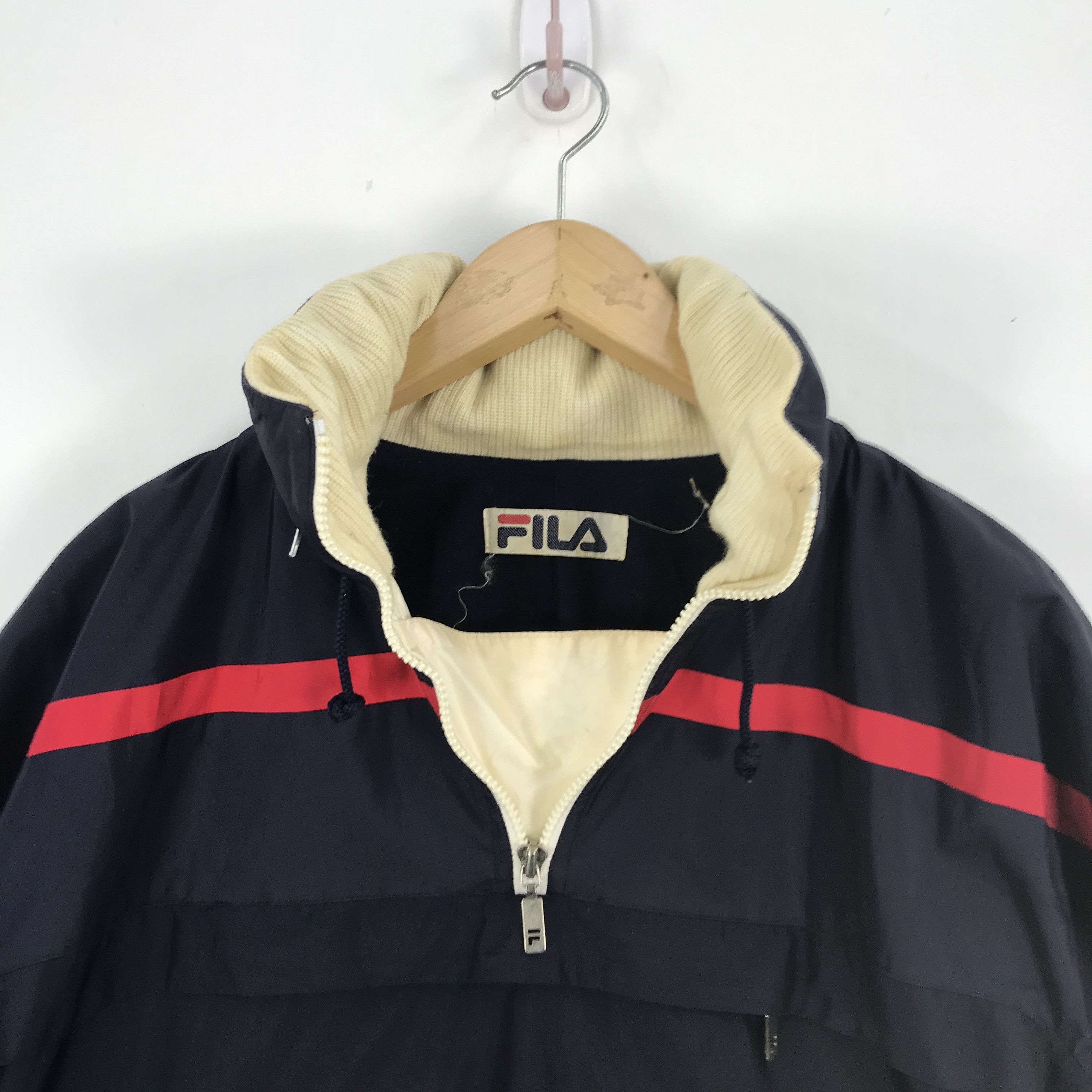 Fila × Vintage Vintage Fila Hoodie Jacket Streetwear Fila Windbreaker Size US XL / EU 56 / 4 - 8 Thumbnail