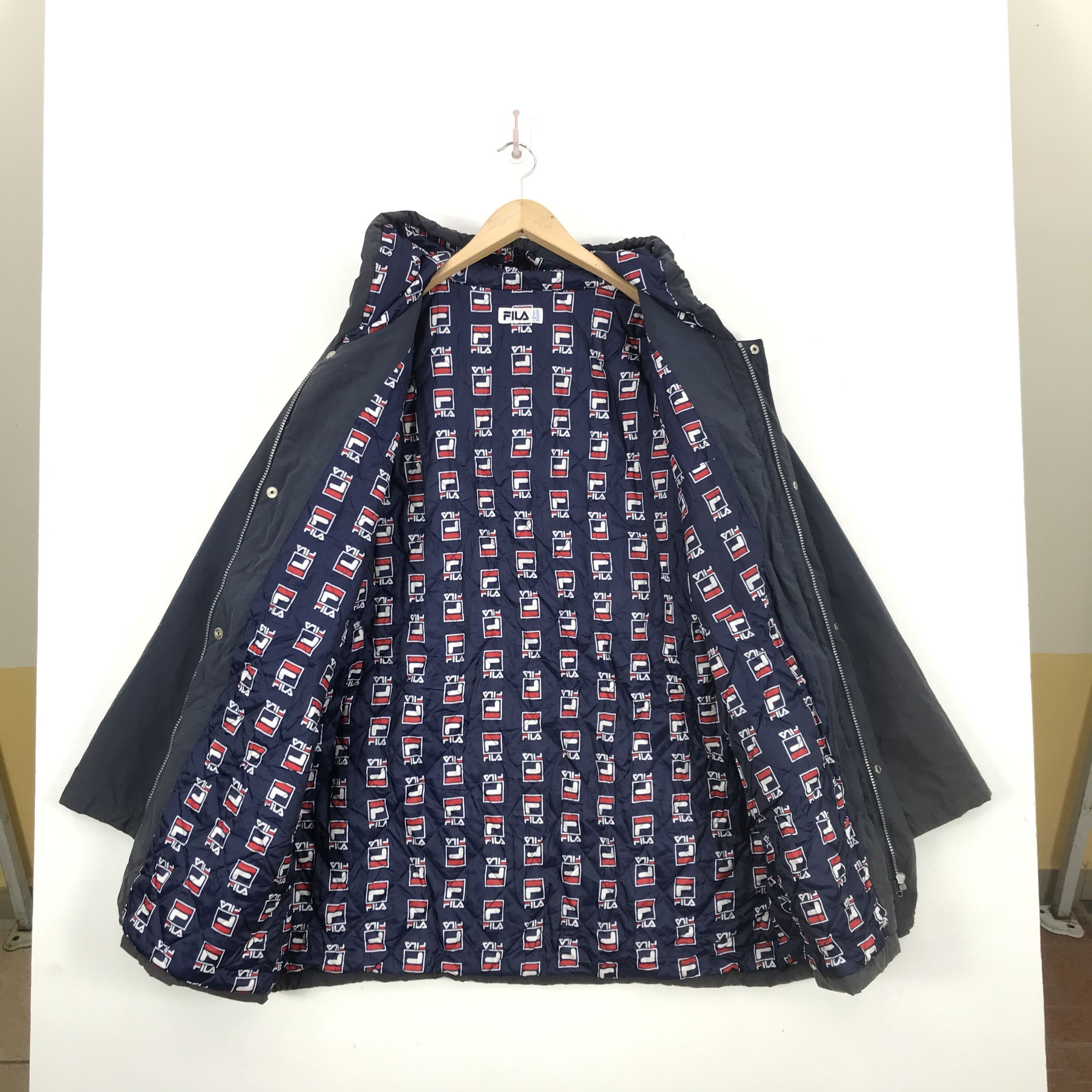 Fila × Vintage Fila Hoodie Monogram Jacket Faded Fila Raincoat Coach Jacket Size US XXL / EU 58 / 5 - 8 Thumbnail