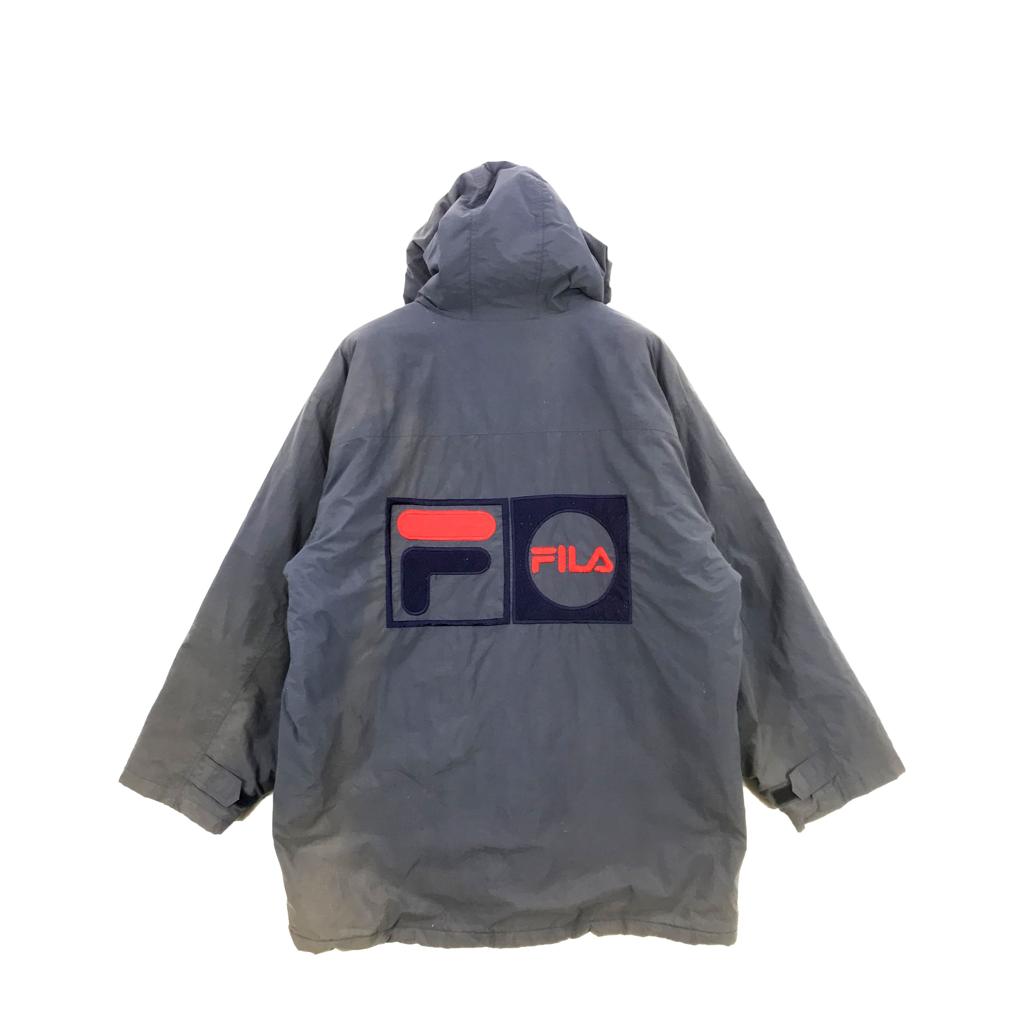 Fila × Vintage Fila Hoodie Monogram Jacket Faded Fila Raincoat Coach Jacket Size US XXL / EU 58 / 5 - 1 Thumbnail