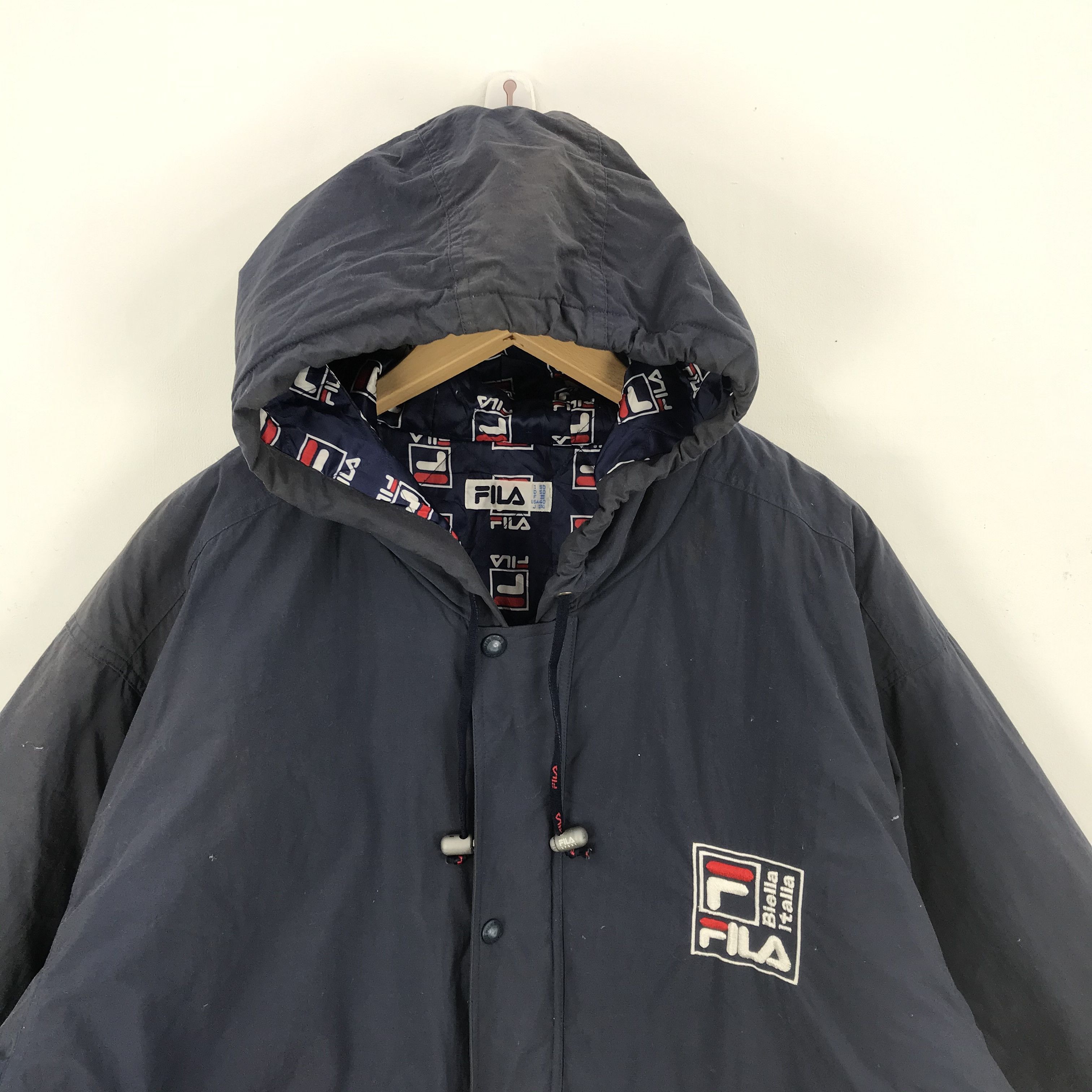Fila × Vintage Fila Hoodie Monogram Jacket Faded Fila Raincoat Coach Jacket Size US XXL / EU 58 / 5 - 6 Thumbnail