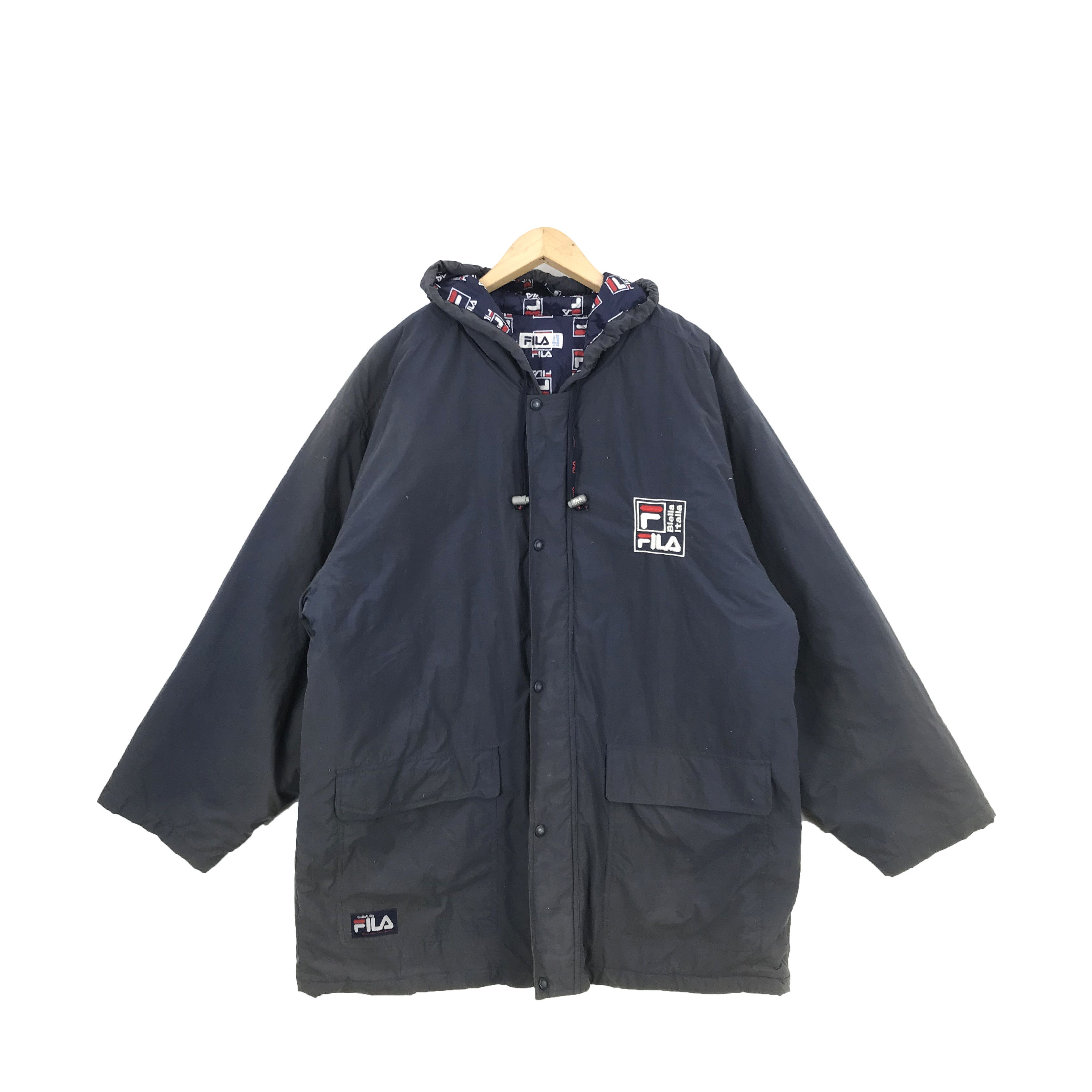 Fila × Vintage Fila Hoodie Monogram Jacket Faded Fila Raincoat Coach Jacket Size US XXL / EU 58 / 5 - 3 Thumbnail