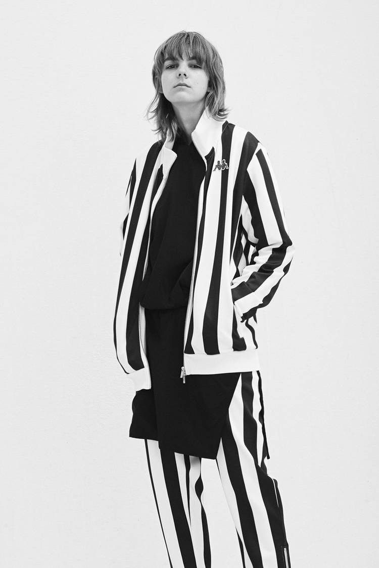 Vintage KAPPA KONTROLL BLACK WHiTE STRiPED TRACK JACKET BEETLEJUiCE Size L / US 10 / IT 46 - 1 Thumbnail