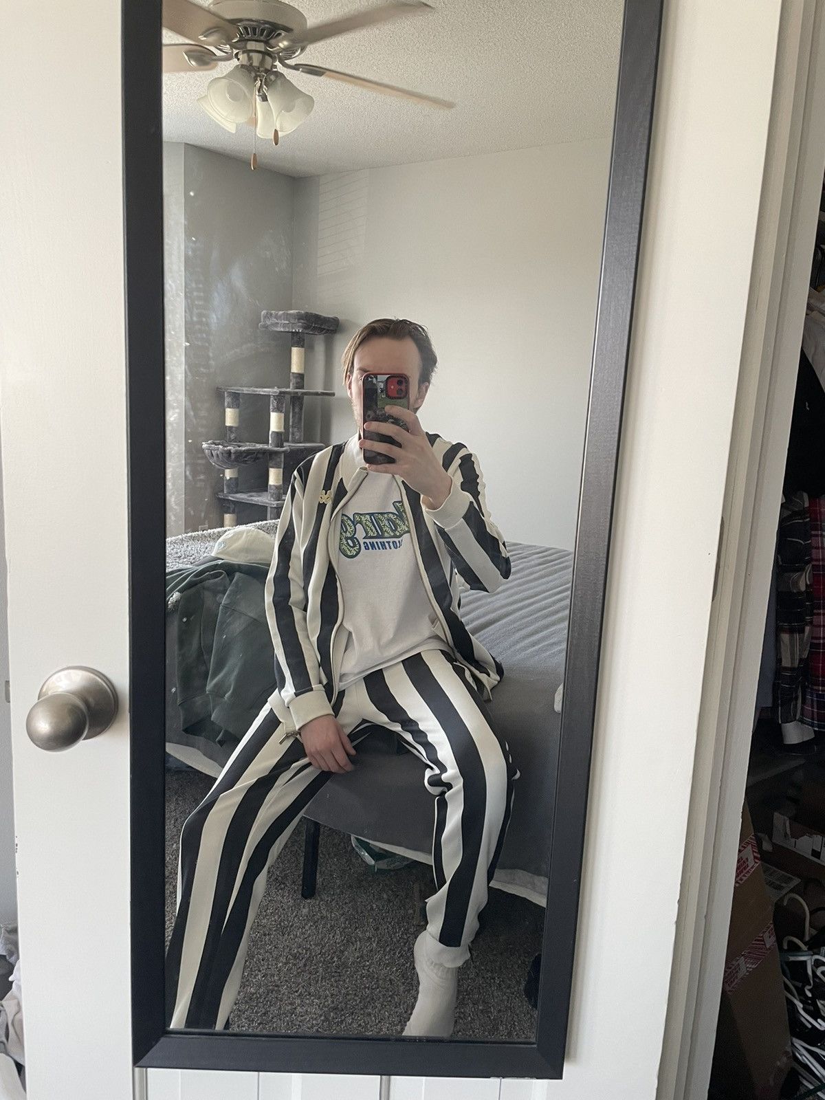 Vintage KAPPA KONTROLL BLACK WHiTE STRiPED TRACK JACKET BEETLEJUiCE Size L / US 10 / IT 46 - 14 Thumbnail
