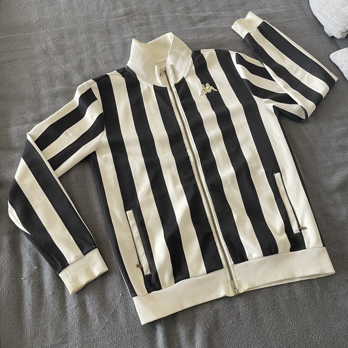Vintage KAPPA KONTROLL BLACK WHiTE STRiPED TRACK JACKET BEETLEJUiCE Size L / US 10 / IT 46 - 2 Thumbnail