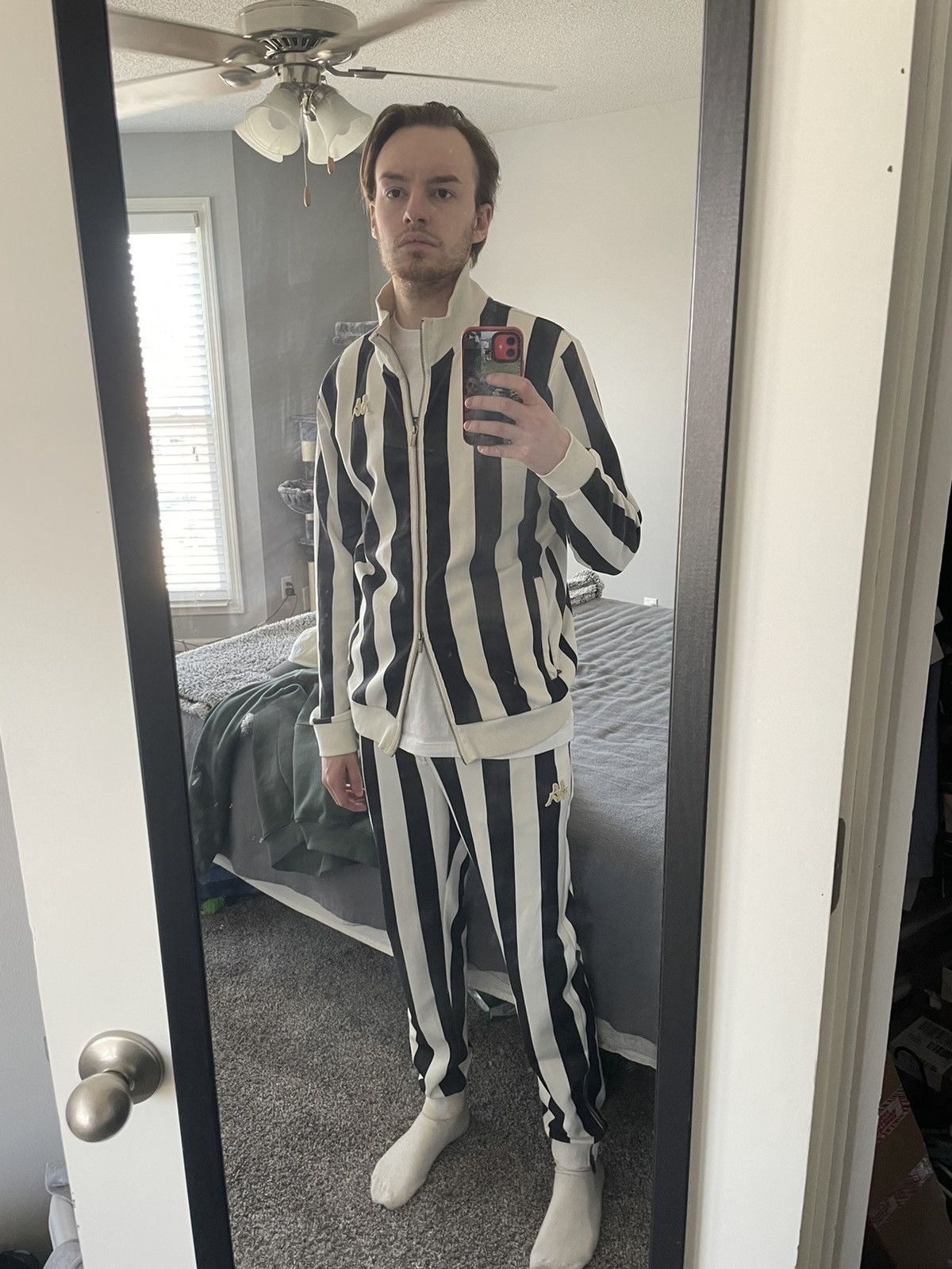 Vintage KAPPA KONTROLL BLACK WHiTE STRiPED TRACK JACKET BEETLEJUiCE Size L / US 10 / IT 46 - 13 Thumbnail