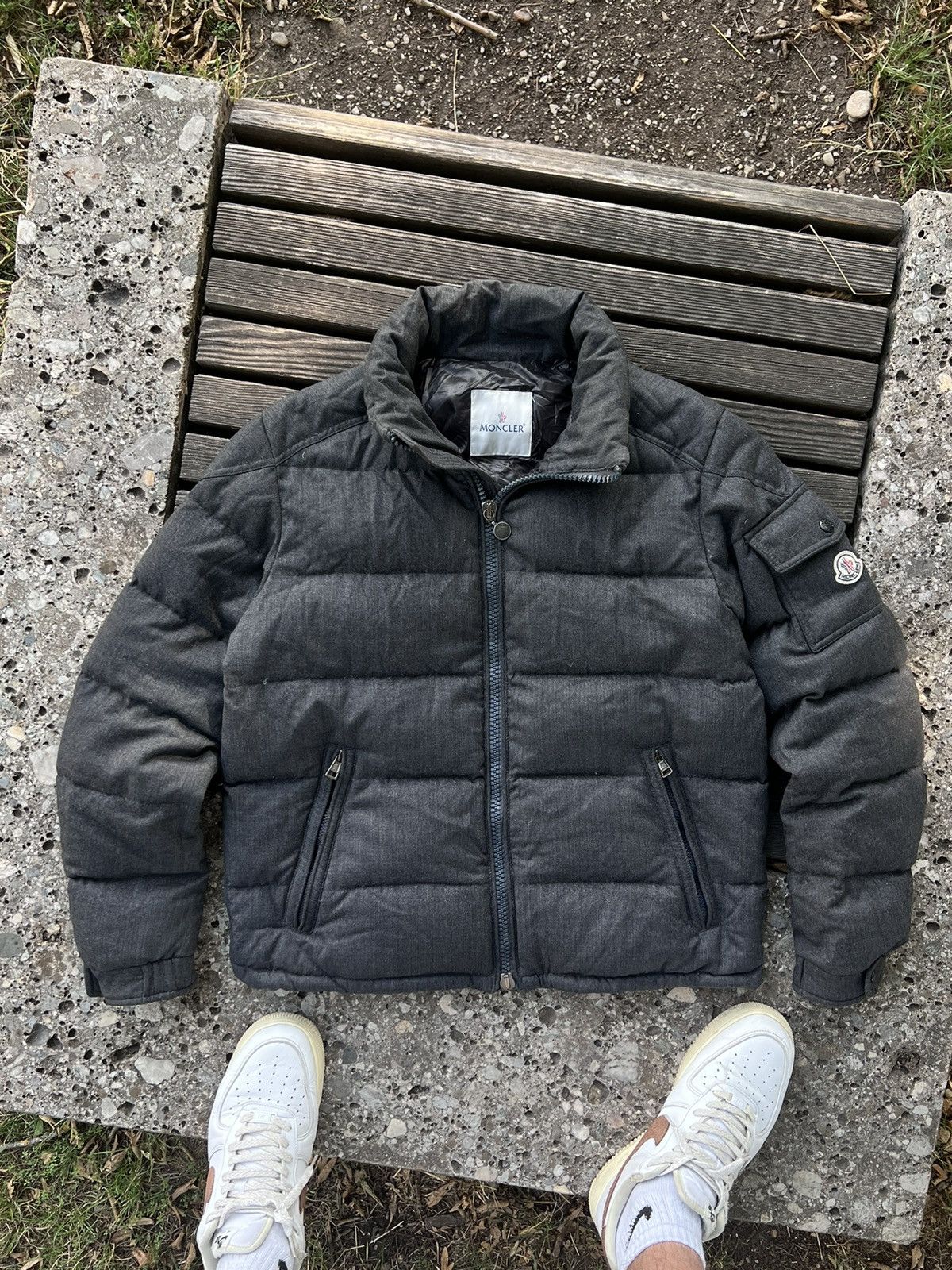 MONCLER down jacket 'Montgenevre' grey