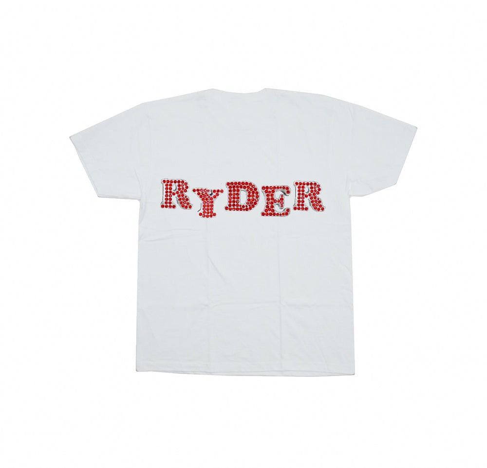 Ryder Studios B.B. Simon faux belt heavyweight tee white red high neck Size US L / EU 52-54 / 3 - 3 Thumbnail