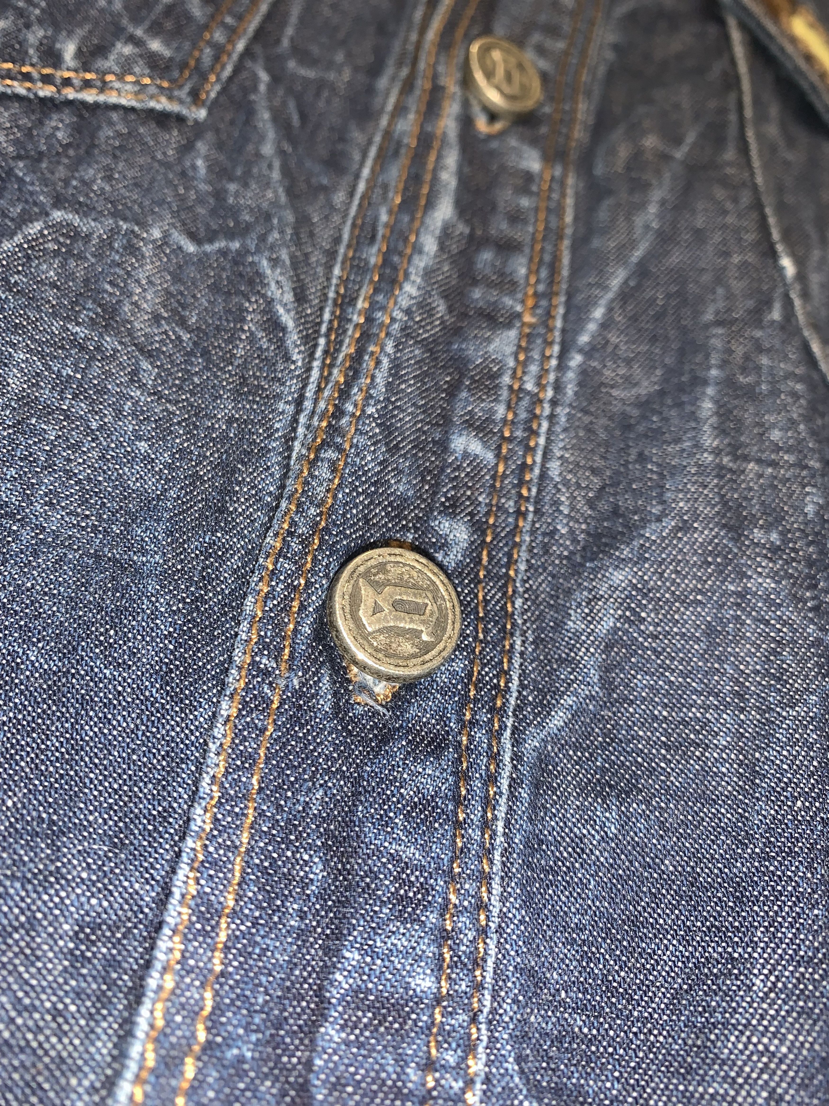 John Galliano Galliano Hand Embroidered Denim Button Up Shirt Size US S / EU 44-46 / 1 - 11 Thumbnail
