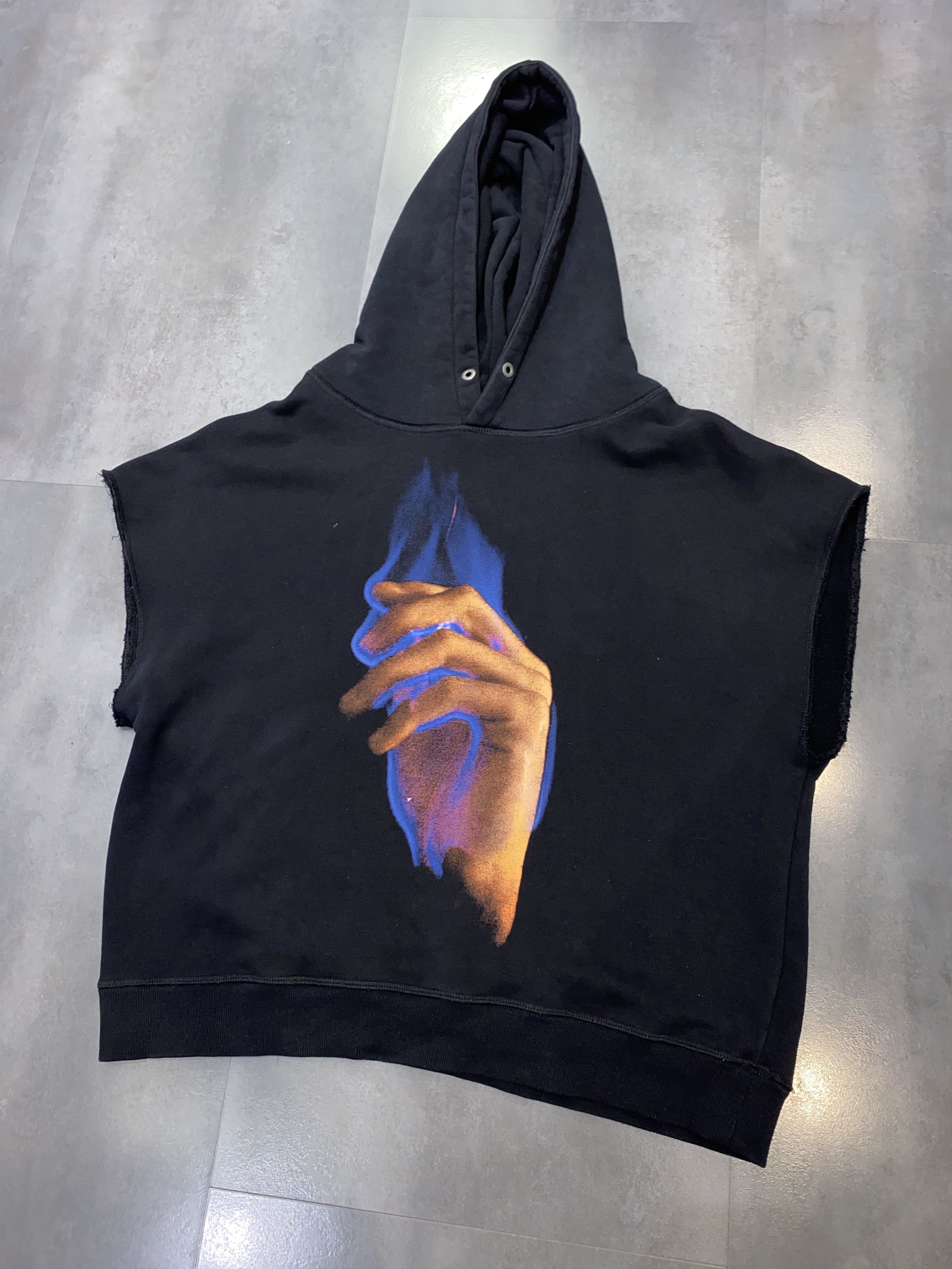 Misbhv MISBHV Burning Hand Logo Sleeveless Hoodie Size US L / EU 52-54 / 3 - 9 Thumbnail