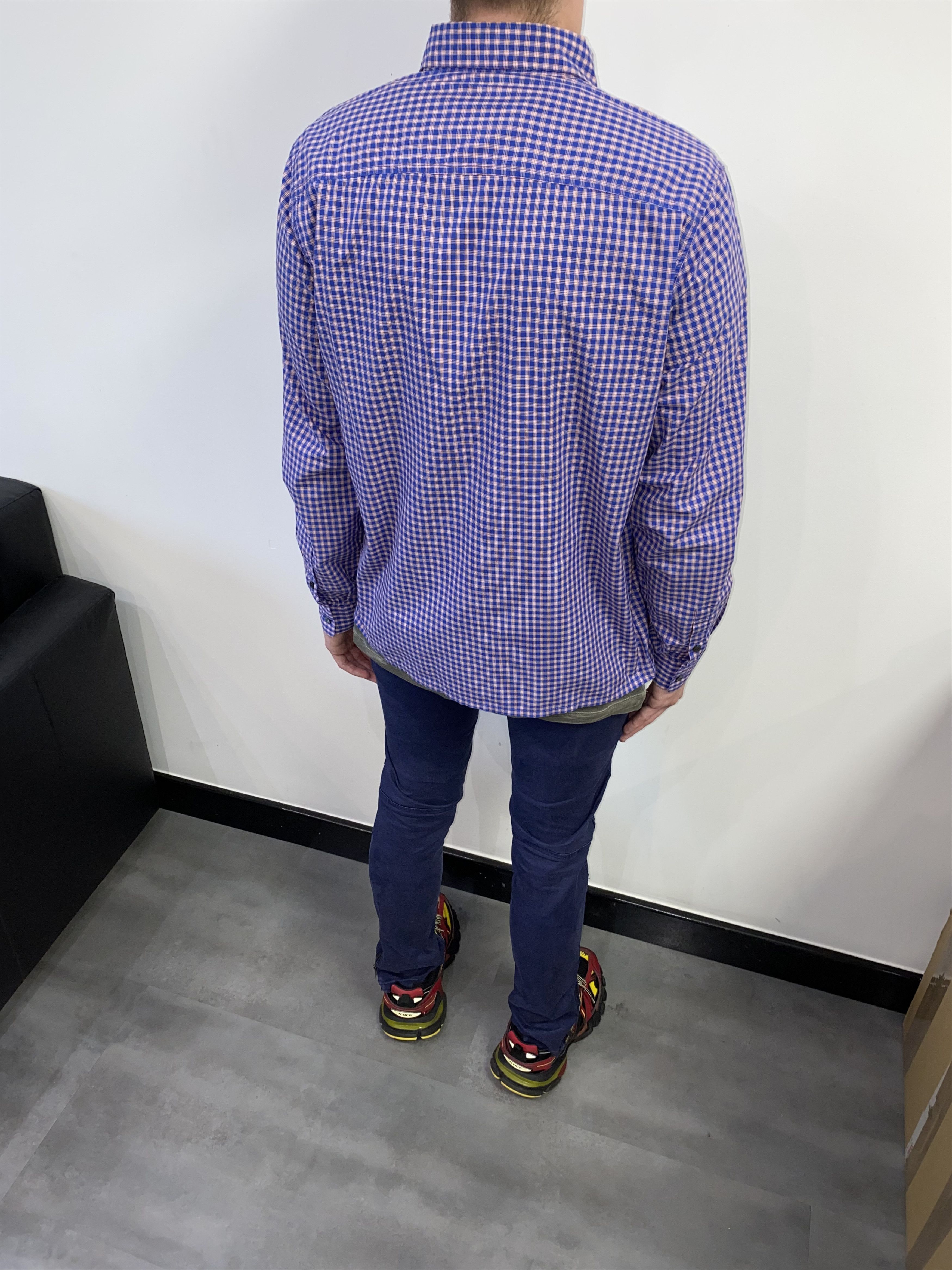 Prada Prada Red Tab Logo Checkered Flanel Button Up Shirt Size US M / EU 48-50 / 2 - 4 Thumbnail