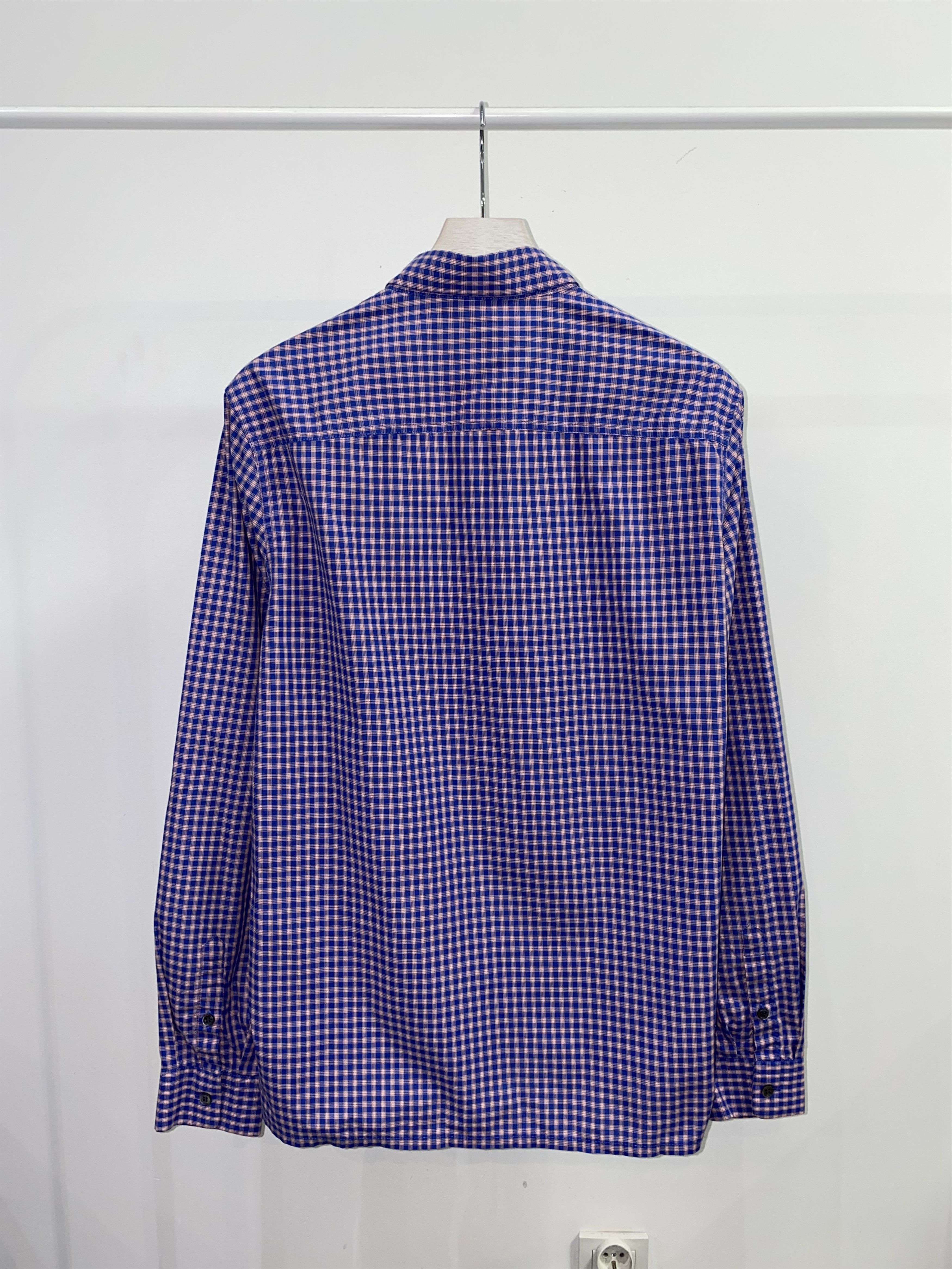 Prada Prada Red Tab Logo Checkered Flanel Button Up Shirt Size US M / EU 48-50 / 2 - 7 Thumbnail