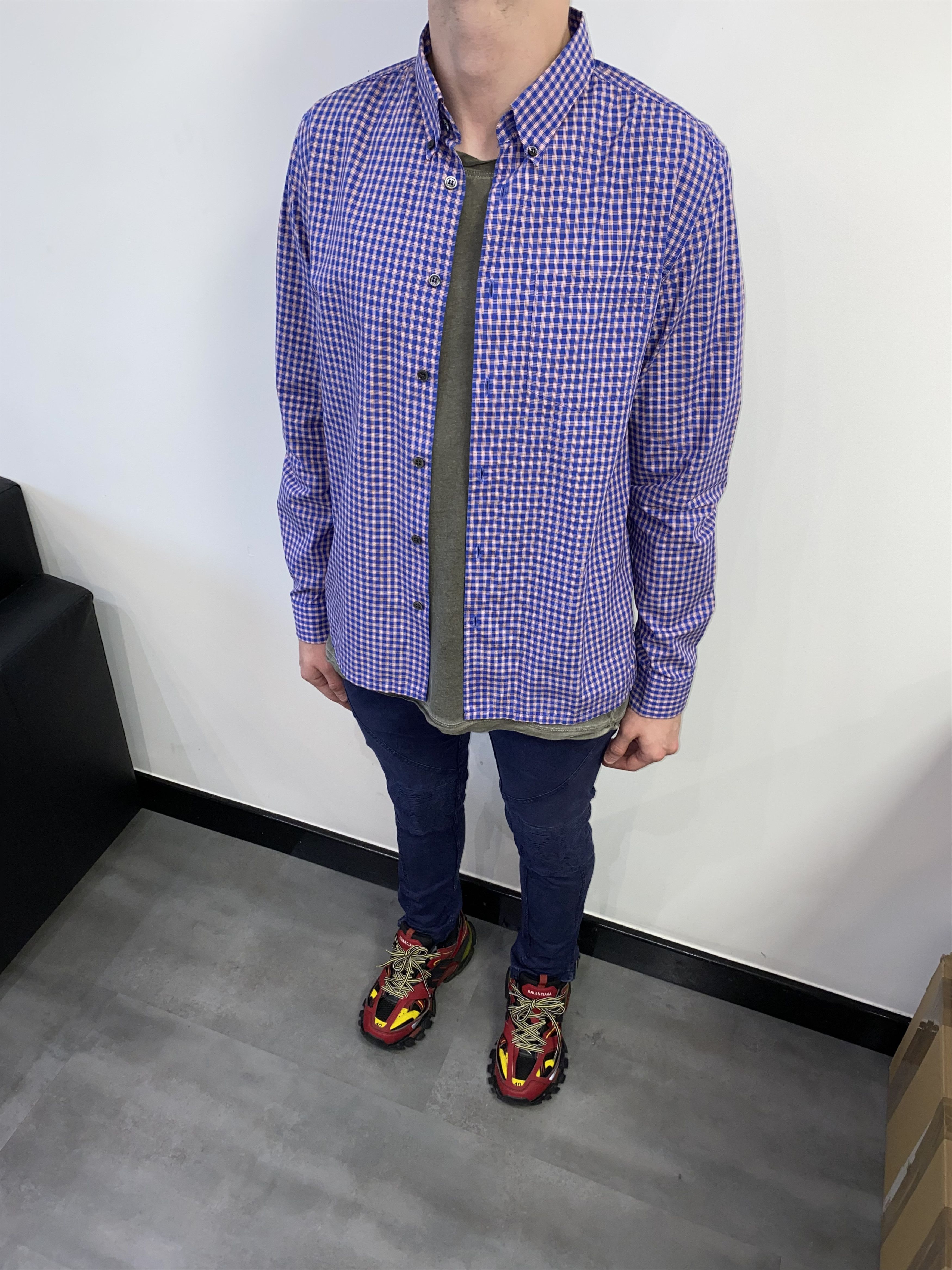 Prada Prada Red Tab Logo Checkered Flanel Button Up Shirt Size US M / EU 48-50 / 2 - 3 Thumbnail