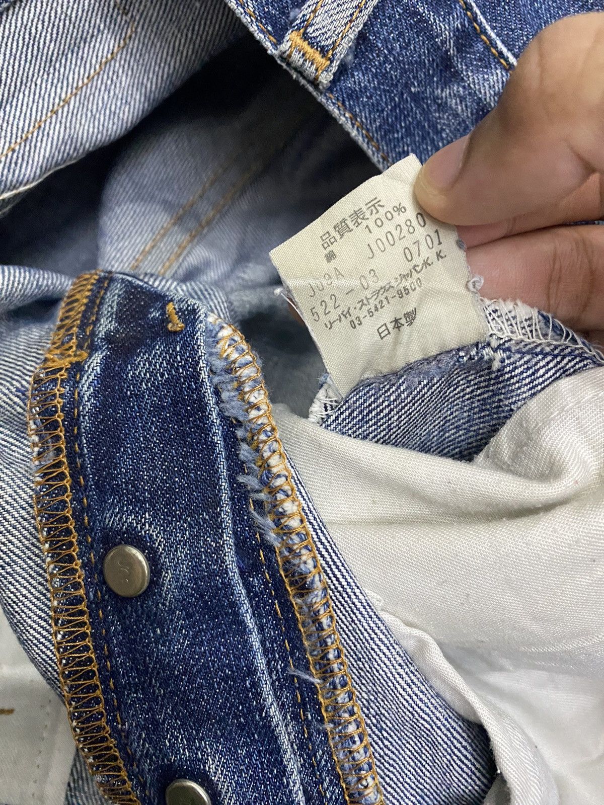 Japanese Brand × Levi's VINTAGE LEVIS 522 RUSTY DISTRESSED DENIM JEANS JAPAN Size US 31 - 10 Thumbnail