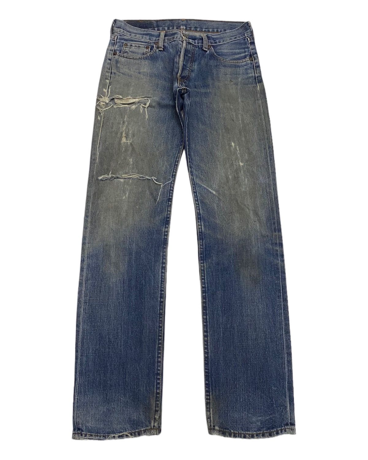 Japanese Brand × Levi's VINTAGE LEVIS 522 RUSTY DISTRESSED DENIM JEANS JAPAN Size US 31 - 1 Thumbnail