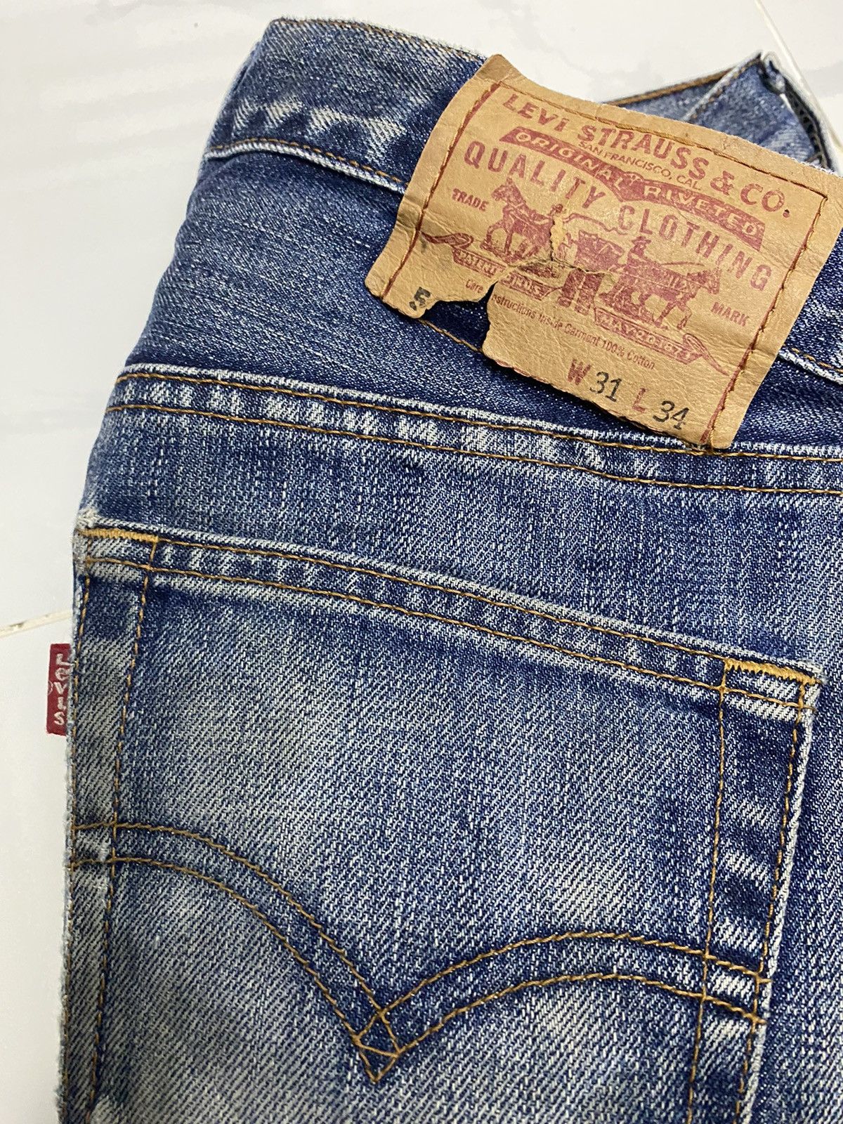 Japanese Brand × Levi's VINTAGE LEVIS 522 RUSTY DISTRESSED DENIM JEANS JAPAN Size US 31 - 8 Thumbnail