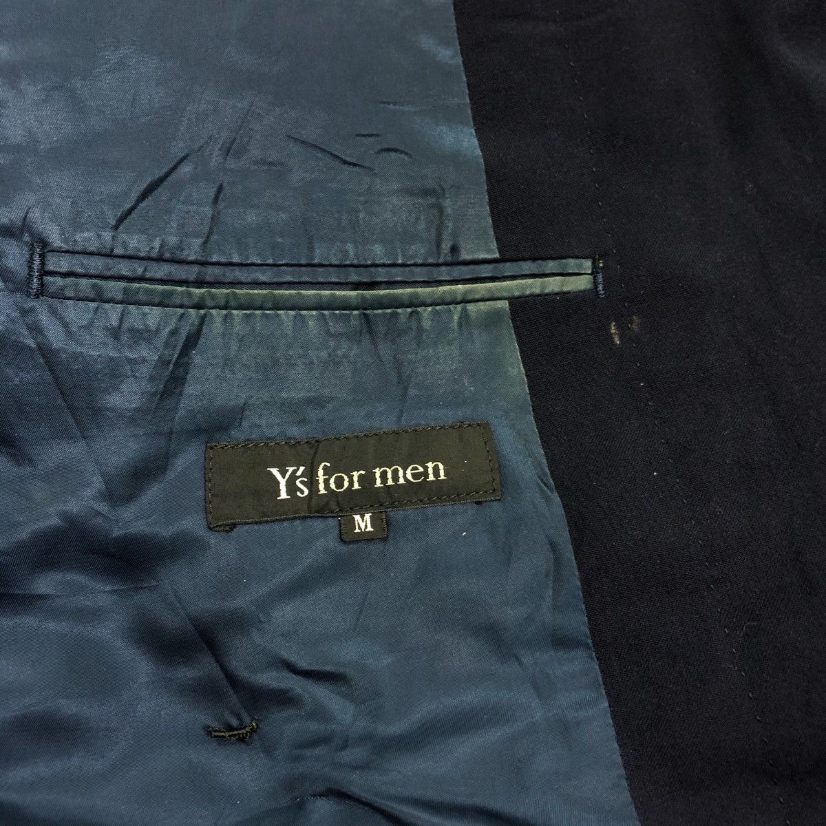 Yohji Yamamoto 🔥YS FOR MEN Double Breasted Button Wool Coat Blazer Size 44R - 9 Thumbnail