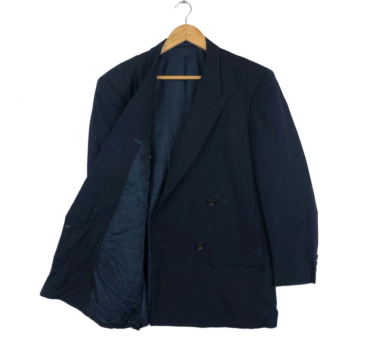 Yohji Yamamoto 🔥YS FOR MEN Double Breasted Button Wool Coat Blazer Size 44R - 1 Thumbnail