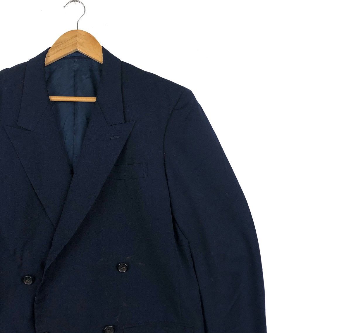 Yohji Yamamoto 🔥YS FOR MEN Double Breasted Button Wool Coat Blazer Size 44R - 4 Thumbnail