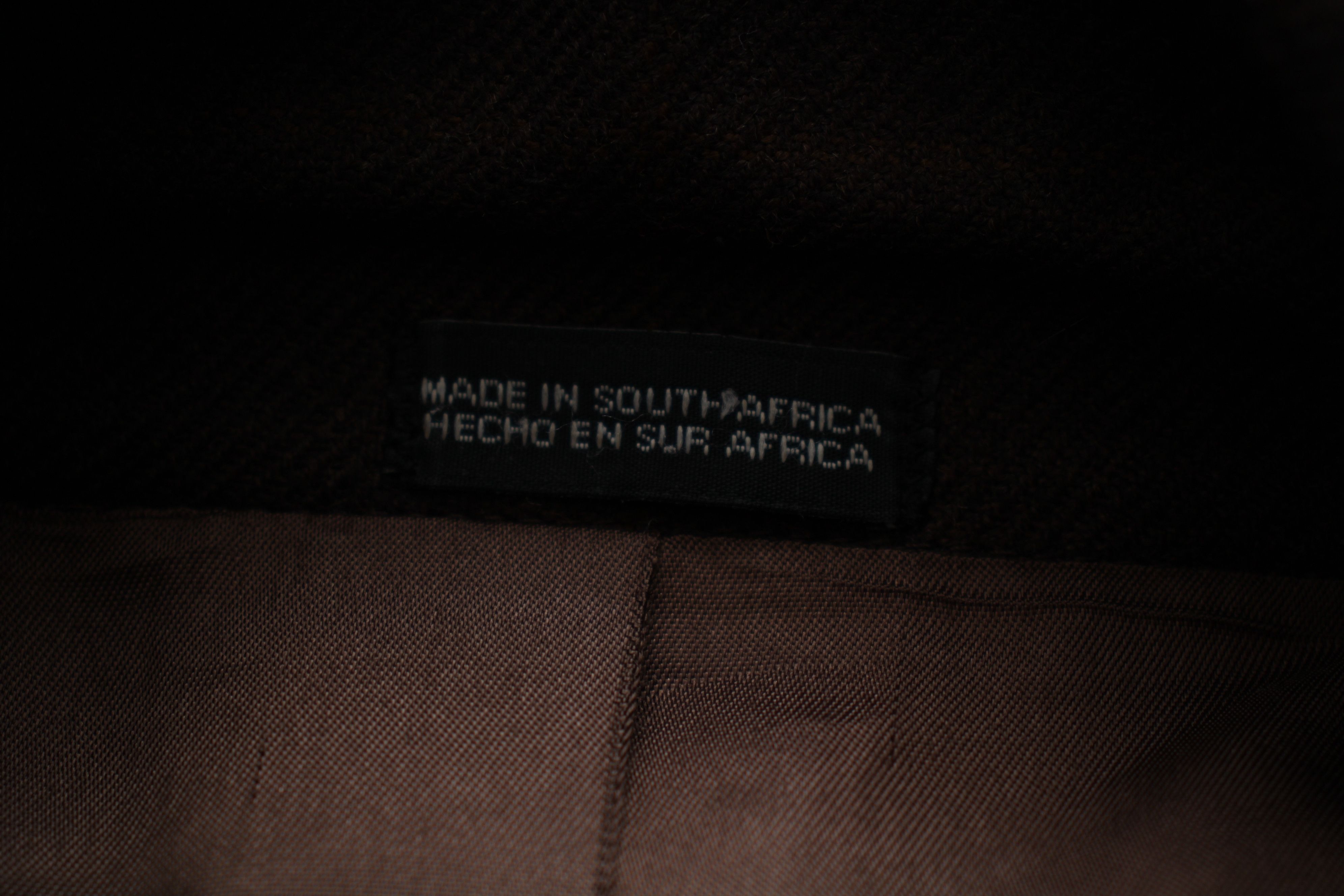 Stafford Stafford 3btn Sport Coat Check Brown Cashmere Wool 40R Size 40R - 7 Thumbnail