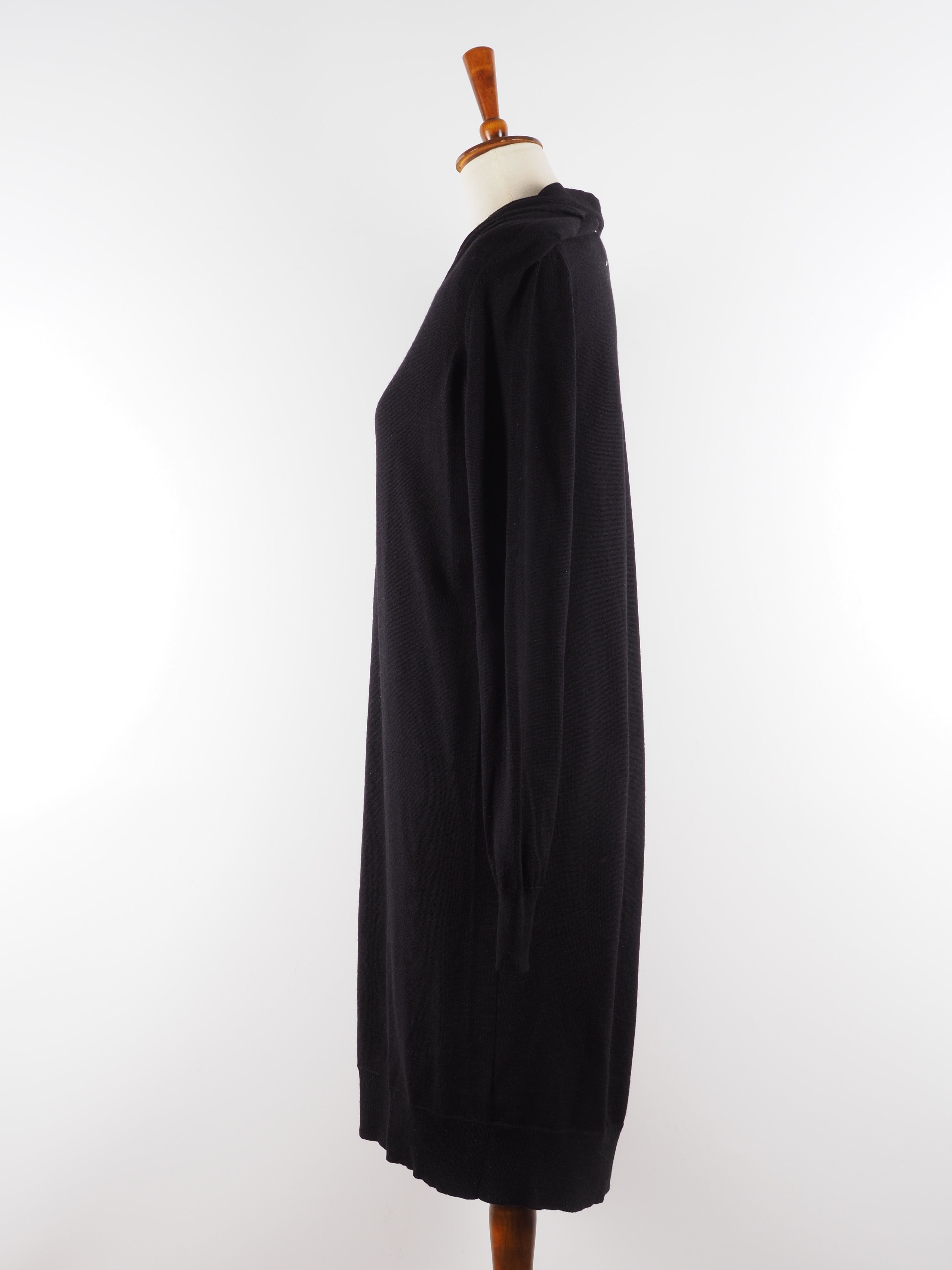 Maison Margiela Maison Martin Margiela MM6 Black Long Sweater Dress Size M / US 6-8 / IT 42-44 - 4 Thumbnail