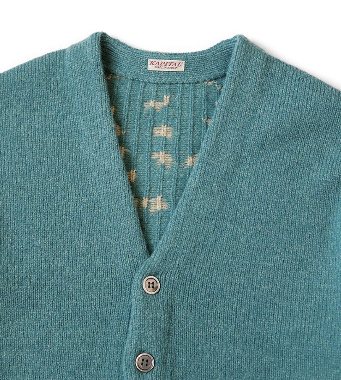 Kapital Kapital KOUNTRY 22FW Pop Up Exclusive 5G Bone Cardigan Knit Size US L / EU 52-54 / 3 - 3 Thumbnail