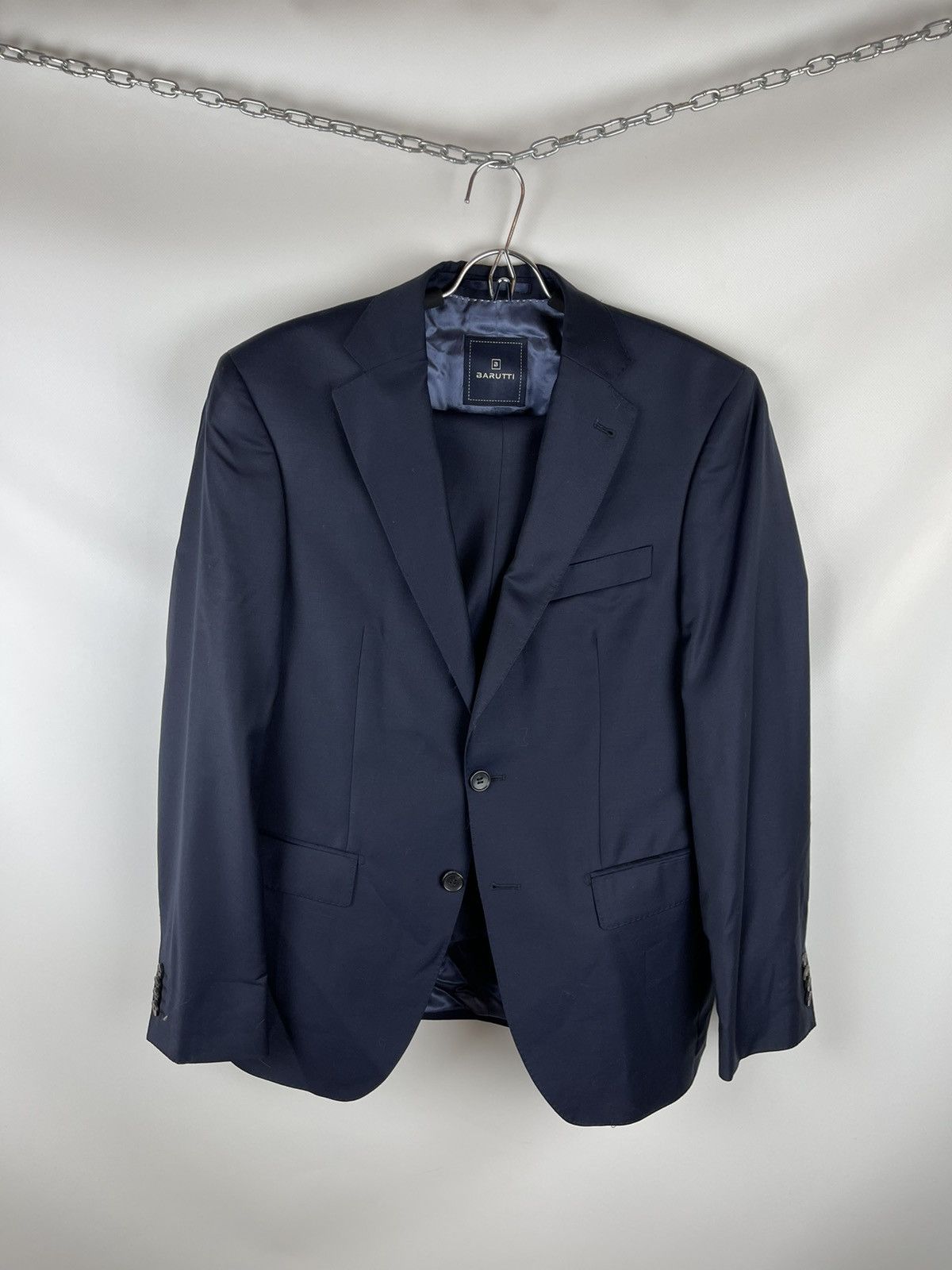 Designer Mario Barutti 2pcs suit tailored 150s wool 062 normal w Size 38R - 1 Thumbnail