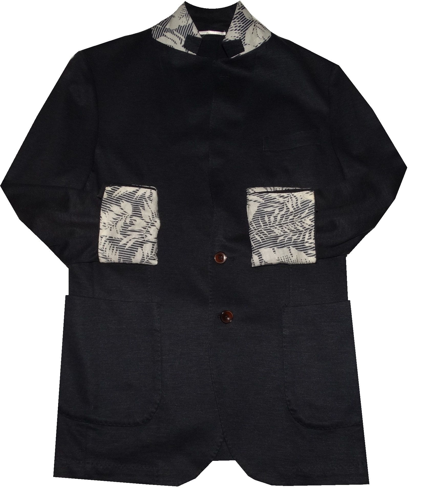 Katharine Hamnett London Y4 Hamnett blazer jacket linen floral flowers M/L Size US M / EU 48-50 / 2 - 7 Thumbnail