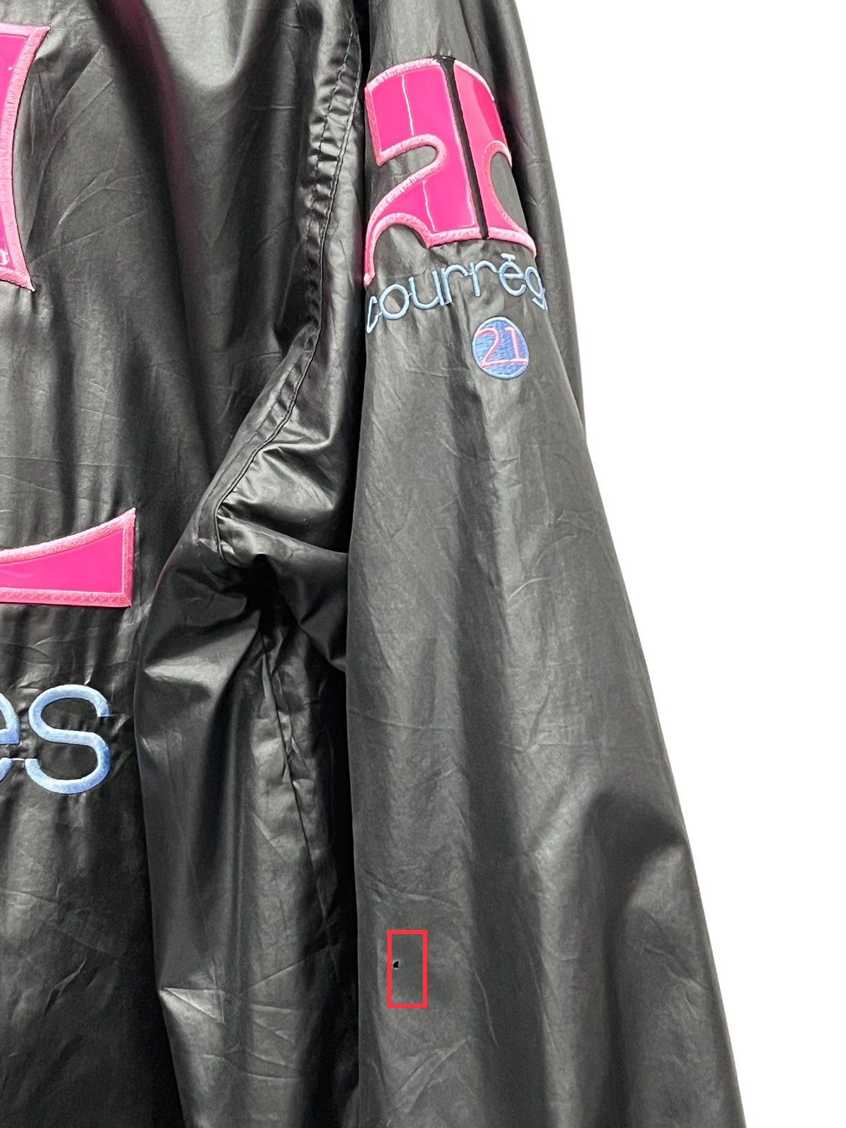 Courreges × Vintage 🔥Vintage COURREGES Big Pink Logo Nylon Windbreaker Jacket Size US M / EU 48-50 / 2 - 6 Thumbnail