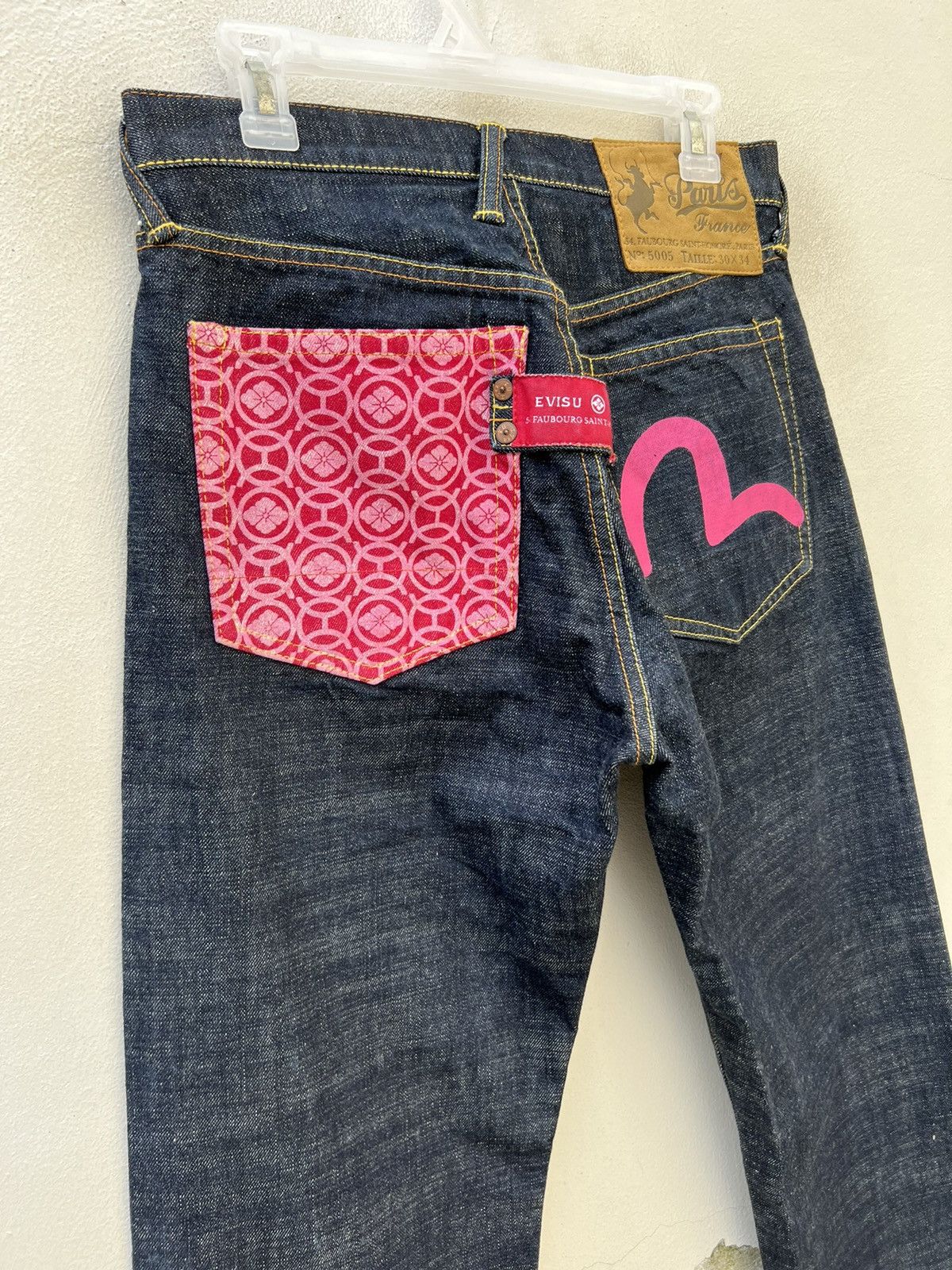 Evisu Vintage Evisu Paris Blue Denim Redline Selvedge Jeans Size US 30 / EU 46 - 2 Thumbnail
