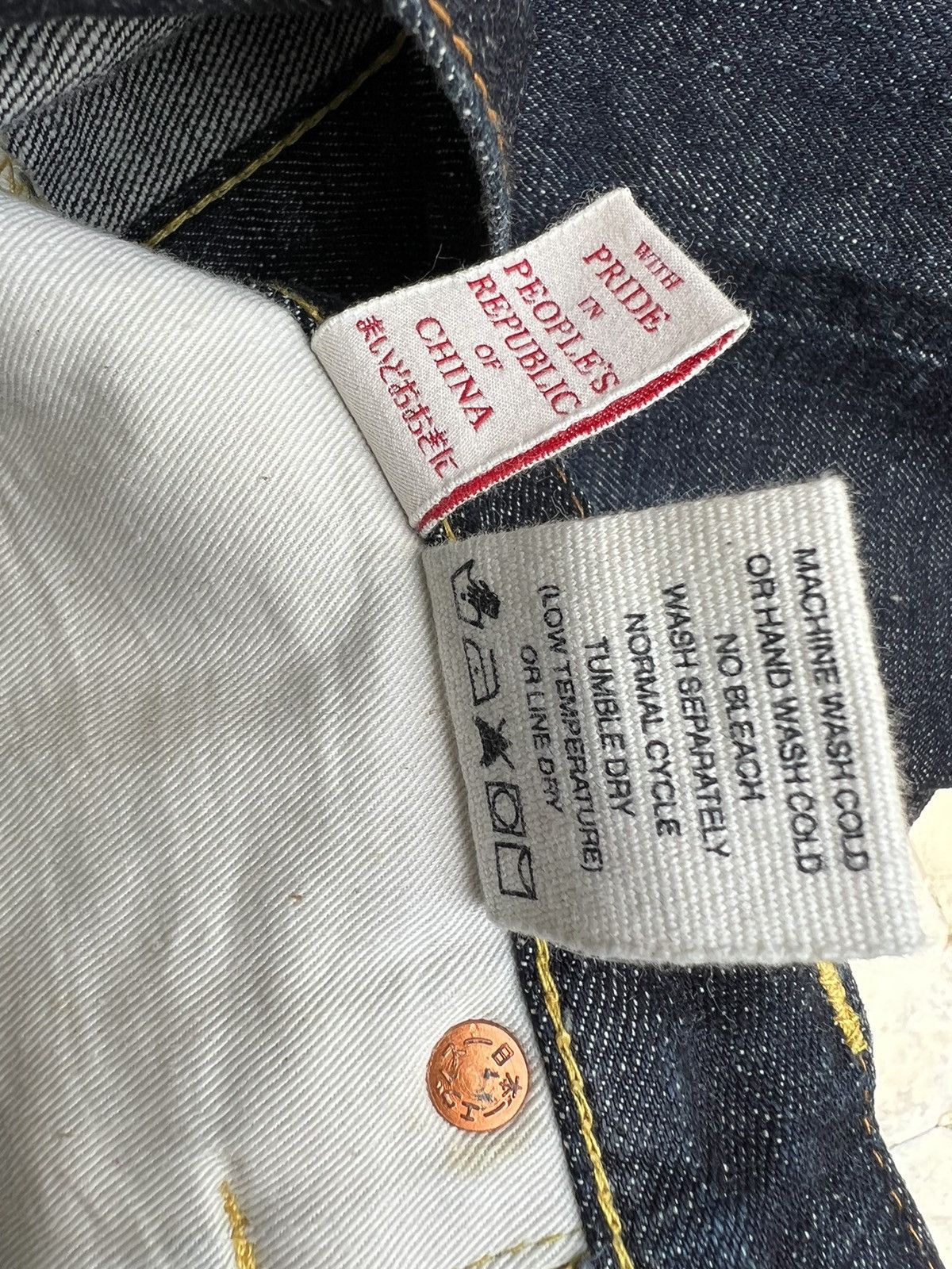 Evisu Vintage Evisu Paris Blue Denim Redline Selvedge Jeans Size US 30 / EU 46 - 20 Thumbnail