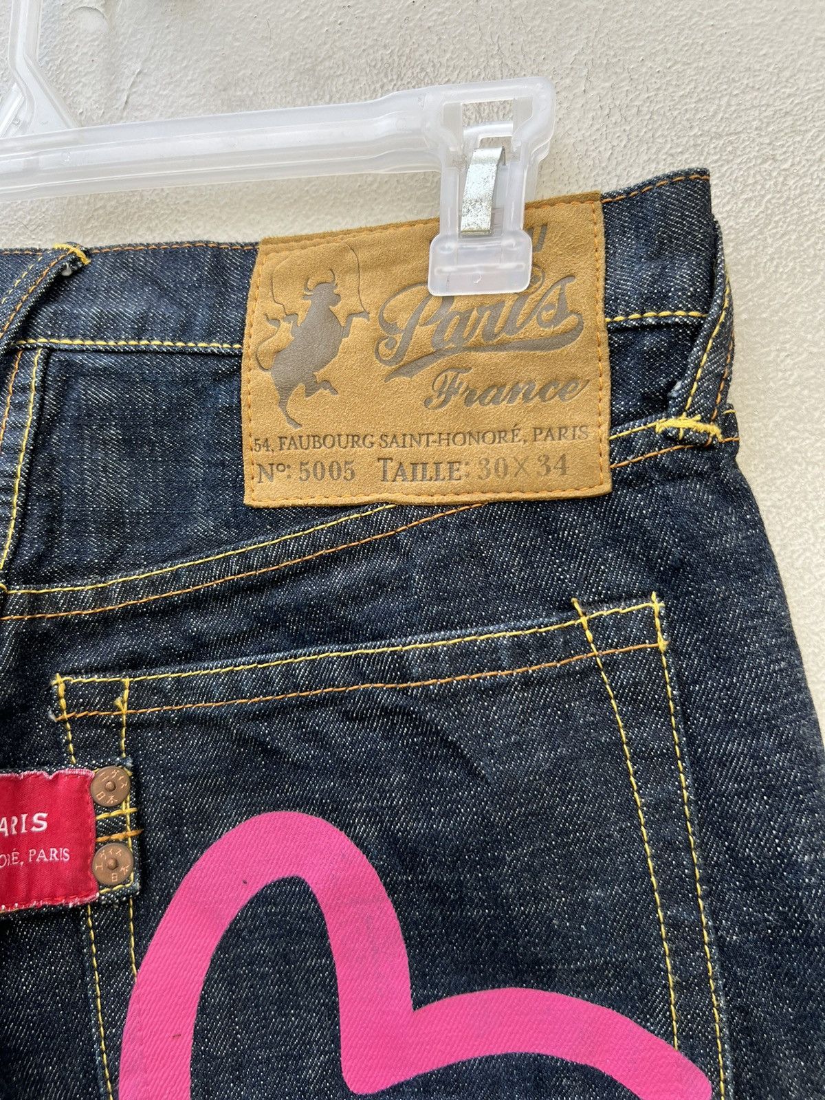 Evisu Vintage Evisu Paris Blue Denim Redline Selvedge Jeans Size US 30 / EU 46 - 6 Thumbnail