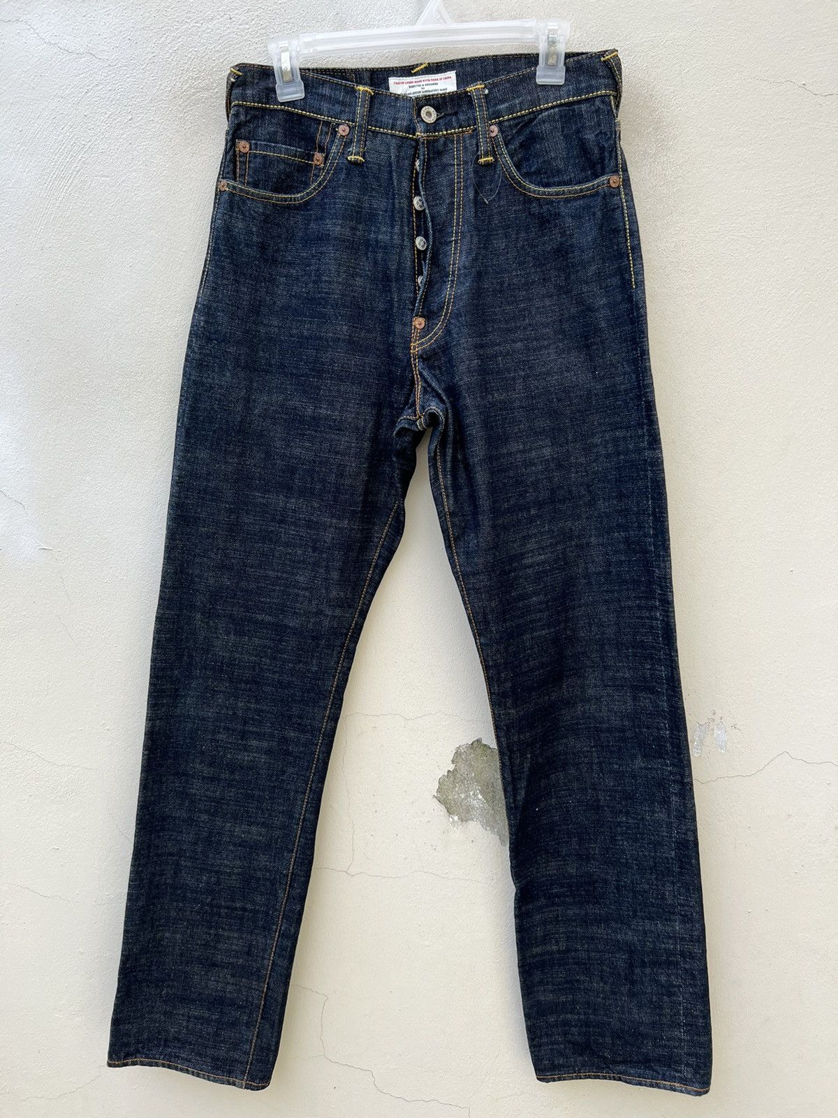 Evisu Vintage Evisu Paris Blue Denim Redline Selvedge Jeans Size US 30 / EU 46 - 8 Thumbnail
