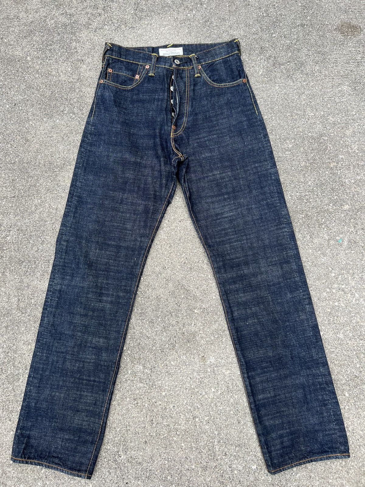 Evisu Vintage Evisu Paris Blue Denim Redline Selvedge Jeans Size US 30 / EU 46 - 21 Thumbnail