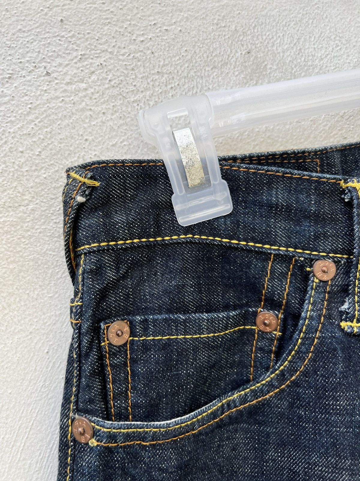 Evisu Vintage Evisu Paris Blue Denim Redline Selvedge Jeans Size US 30 / EU 46 - 11 Thumbnail