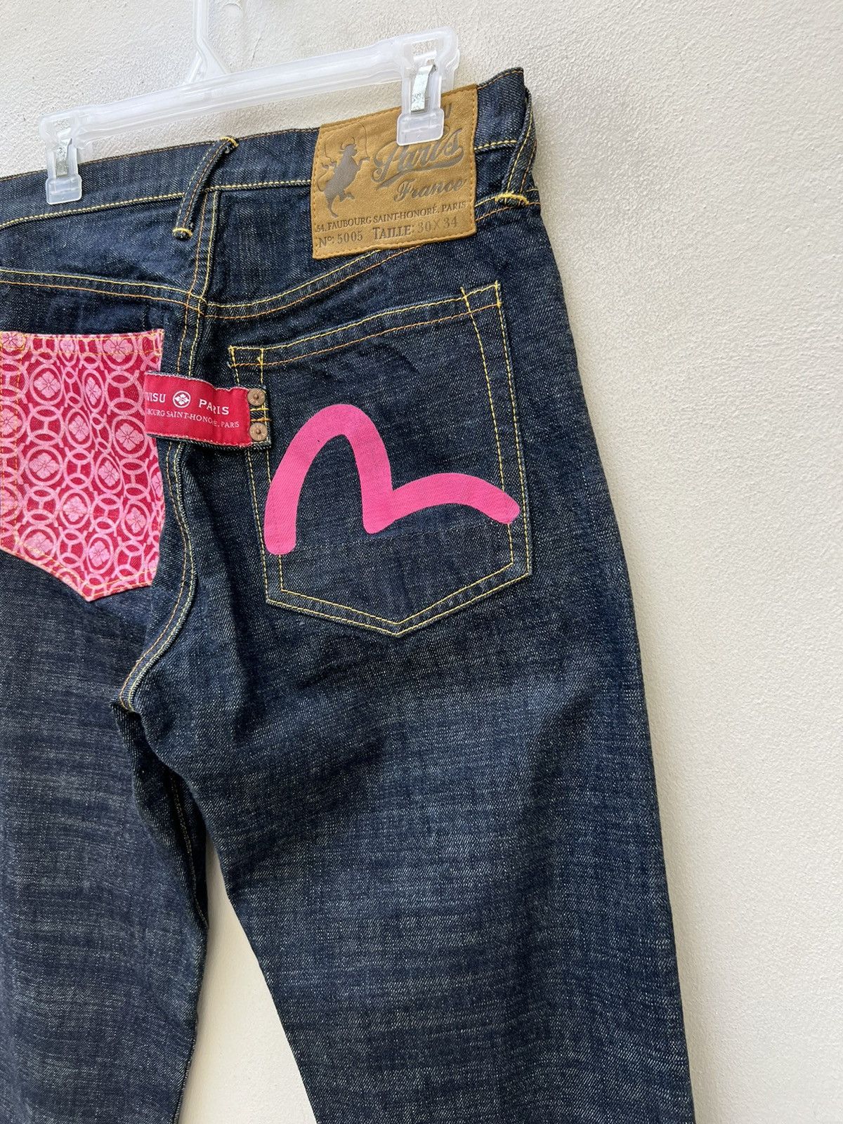 Evisu Vintage Evisu Paris Blue Denim Redline Selvedge Jeans Size US 30 / EU 46 - 5 Thumbnail