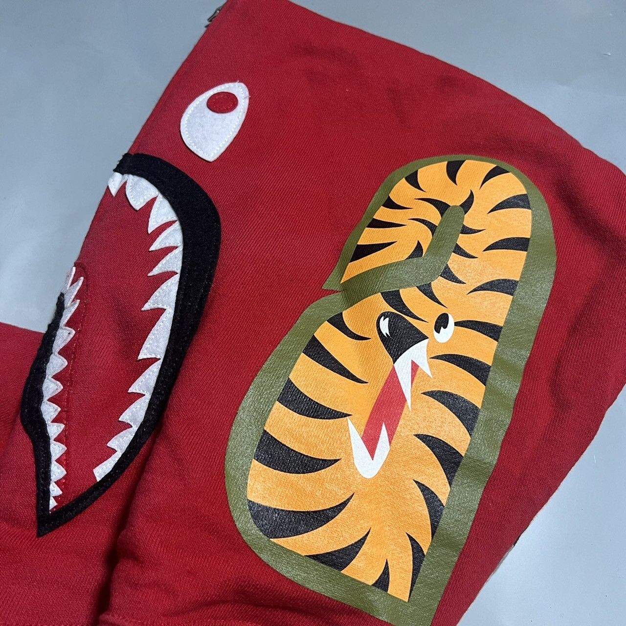 Bape BAPE shark full zip hoodie Red/gray camo Size US M / EU 48-50 / 2 - 4 Thumbnail