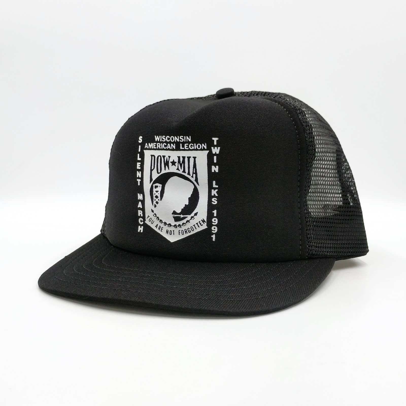 Vintage Vintage Silent March 1991 POW/MIA Wisconsin Trucker Hat USA Size ONE SIZE - 3 Thumbnail
