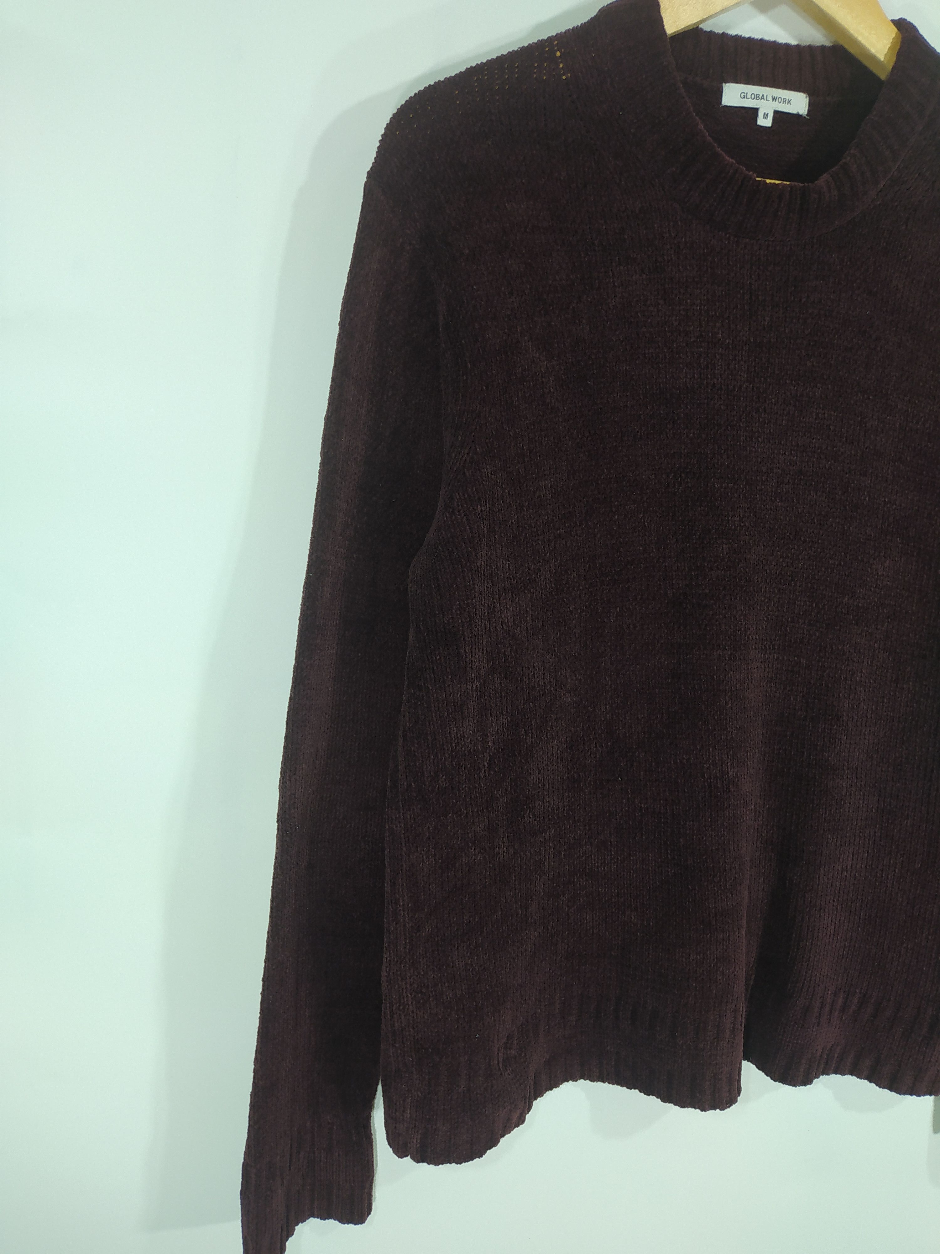 Global Work × Homespun Knitwear × Japanese Brand Global Work dark Maroon Size US M / EU 48-50 / 2 - 3 Thumbnail