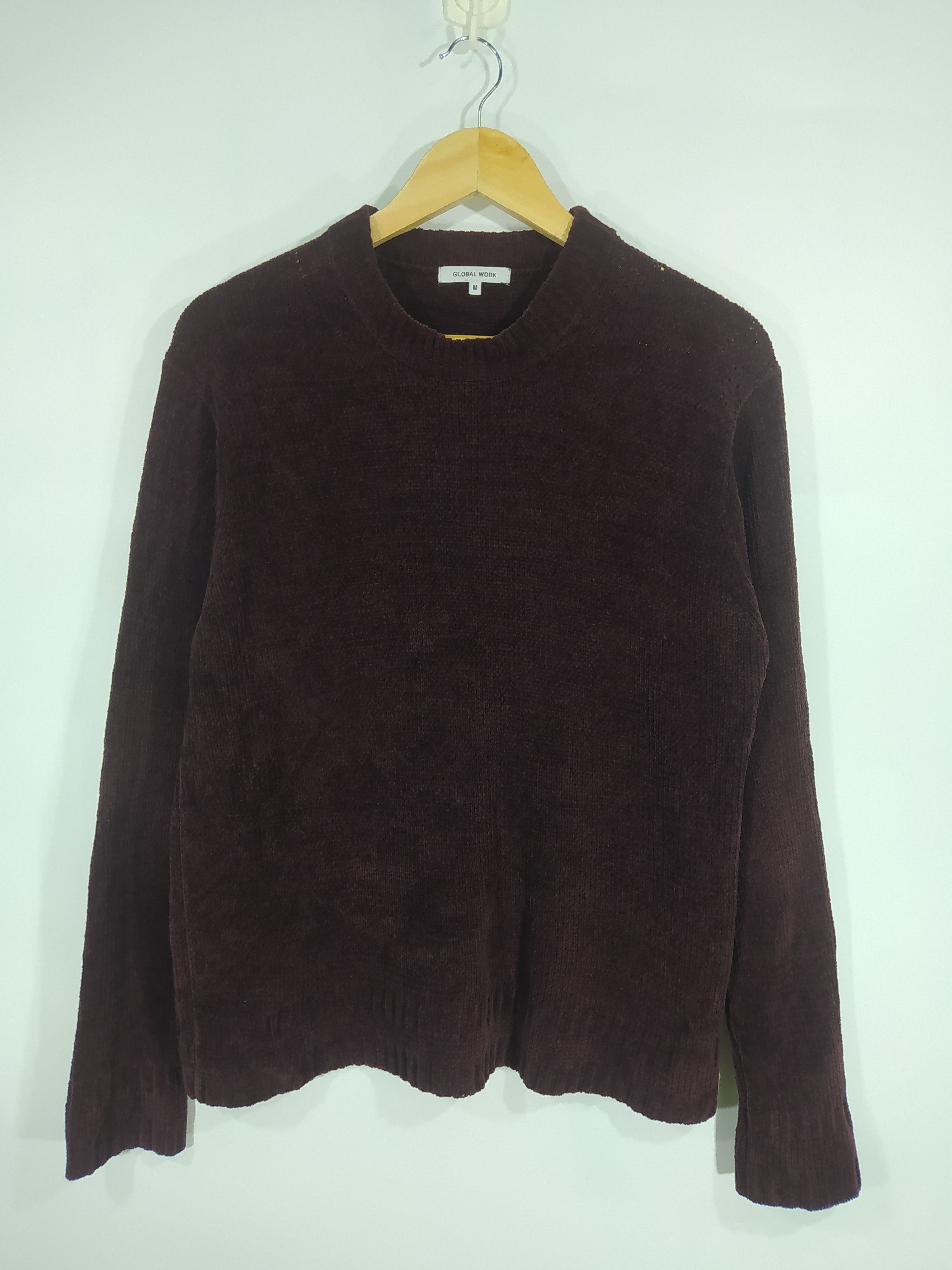 Global Work × Homespun Knitwear × Japanese Brand Global Work dark Maroon Size US M / EU 48-50 / 2 - 1 Thumbnail