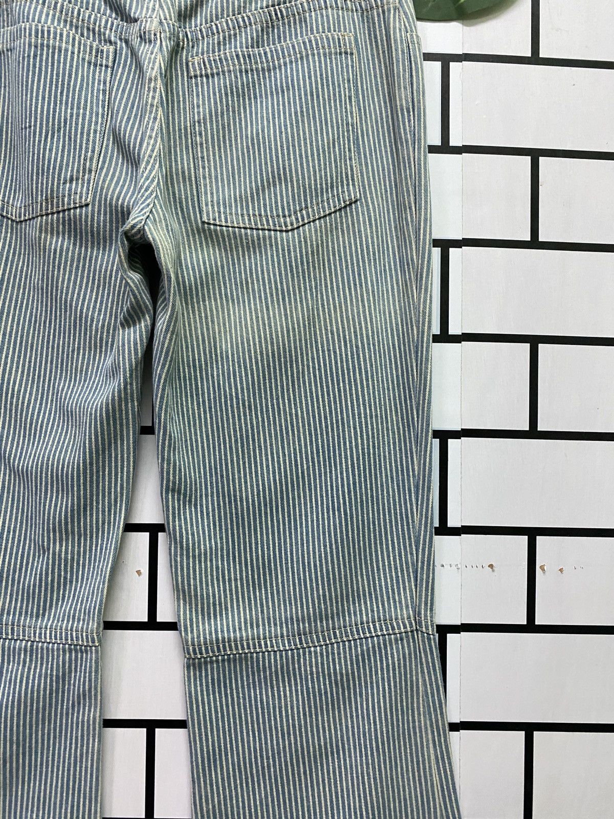 Designer × Marc Jacobs × Marc by Marc Jacobs MARC JACOBS Stripes Blue White Reconstructed Flared Pants Size US 29 - 12 Thumbnail