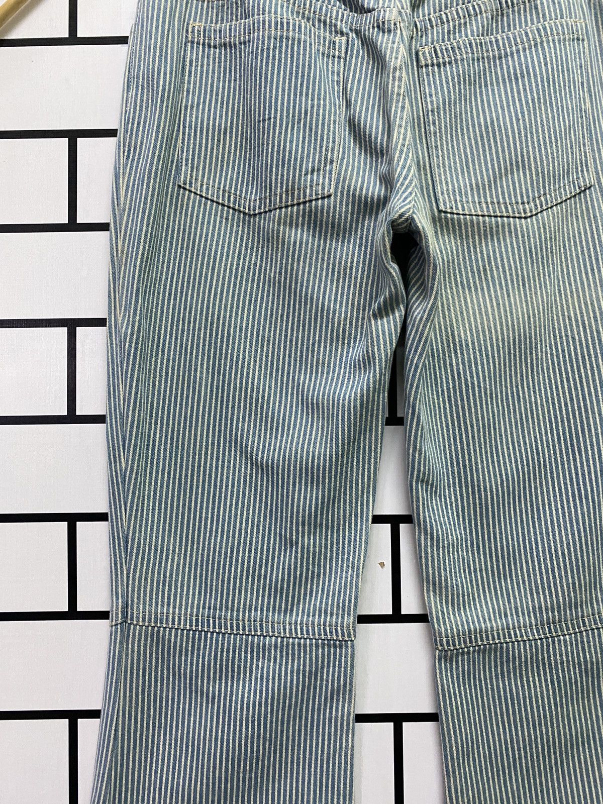 Designer × Marc Jacobs × Marc by Marc Jacobs MARC JACOBS Stripes Blue White Reconstructed Flared Pants Size US 29 - 11 Thumbnail
