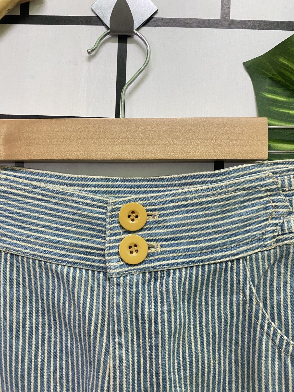 Designer × Marc Jacobs × Marc by Marc Jacobs MARC JACOBS Stripes Blue White Reconstructed Flared Pants Size US 29 - 10 Thumbnail