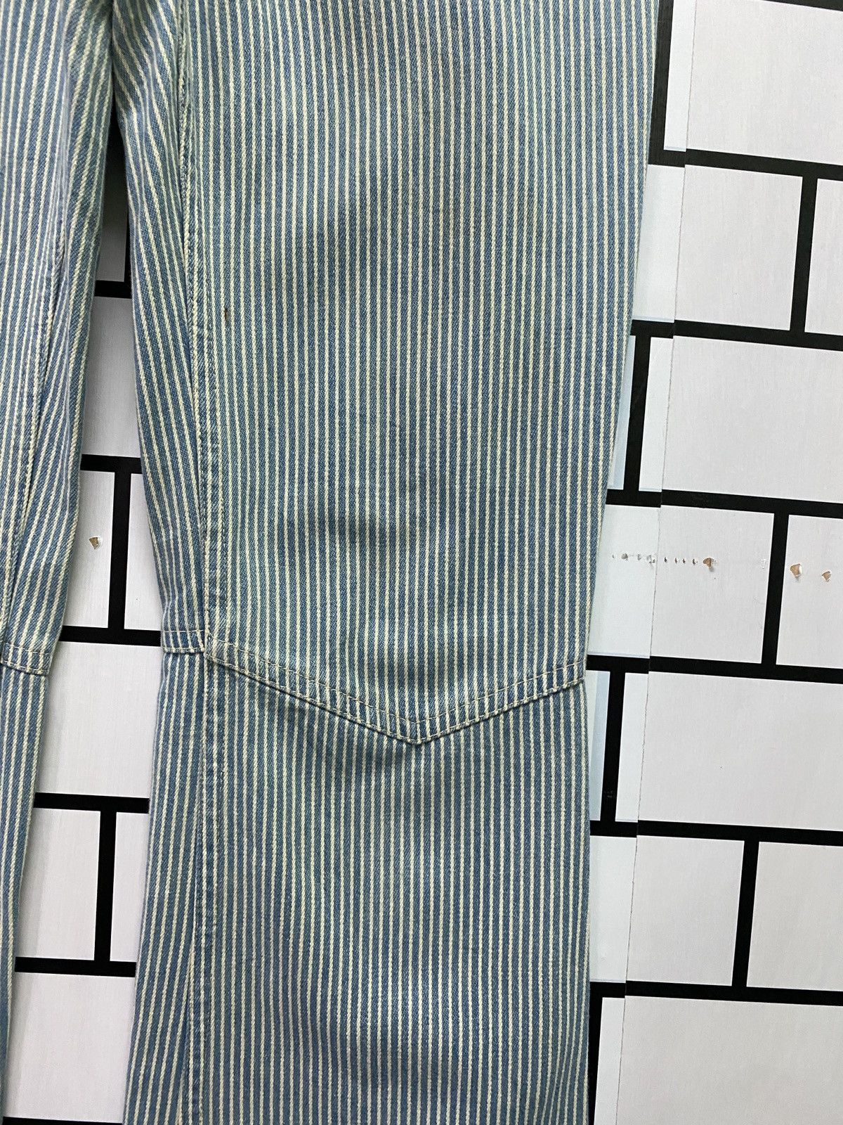 Designer × Marc Jacobs × Marc by Marc Jacobs MARC JACOBS Stripes Blue White Reconstructed Flared Pants Size US 29 - 7 Thumbnail