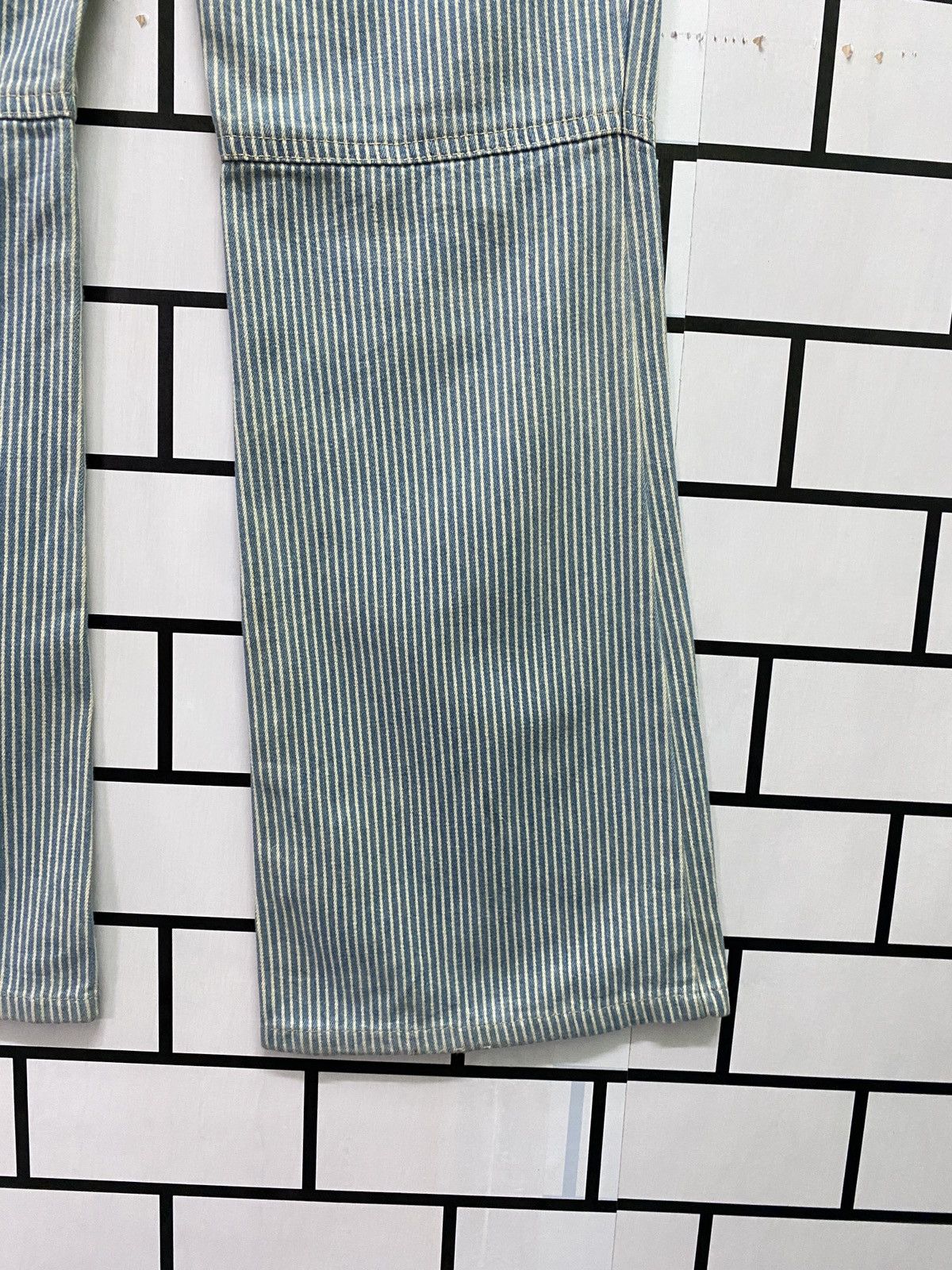 Designer × Marc Jacobs × Marc by Marc Jacobs MARC JACOBS Stripes Blue White Reconstructed Flared Pants Size US 29 - 14 Thumbnail