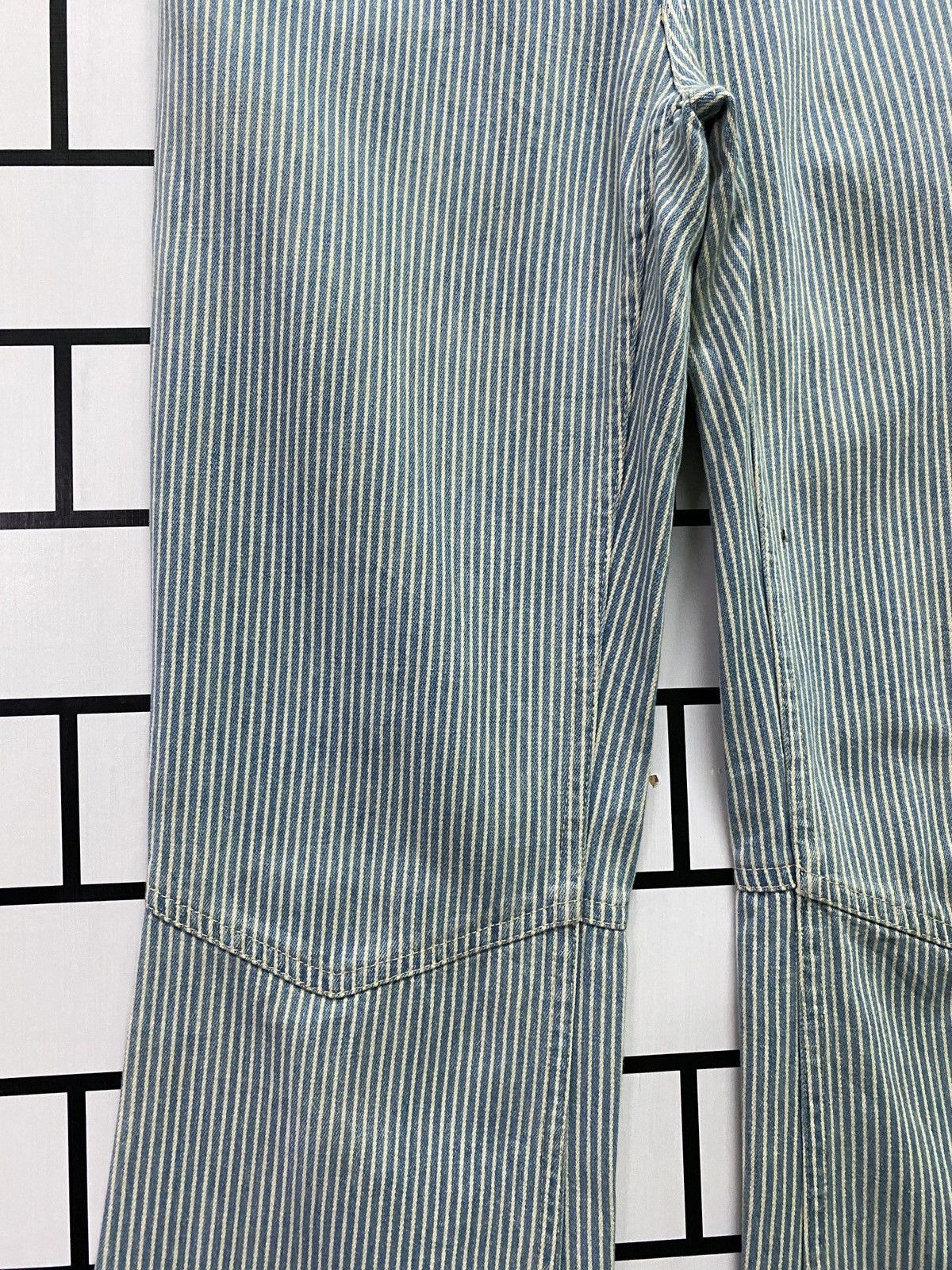 Designer × Marc Jacobs × Marc by Marc Jacobs MARC JACOBS Stripes Blue White Reconstructed Flared Pants Size US 29 - 6 Thumbnail
