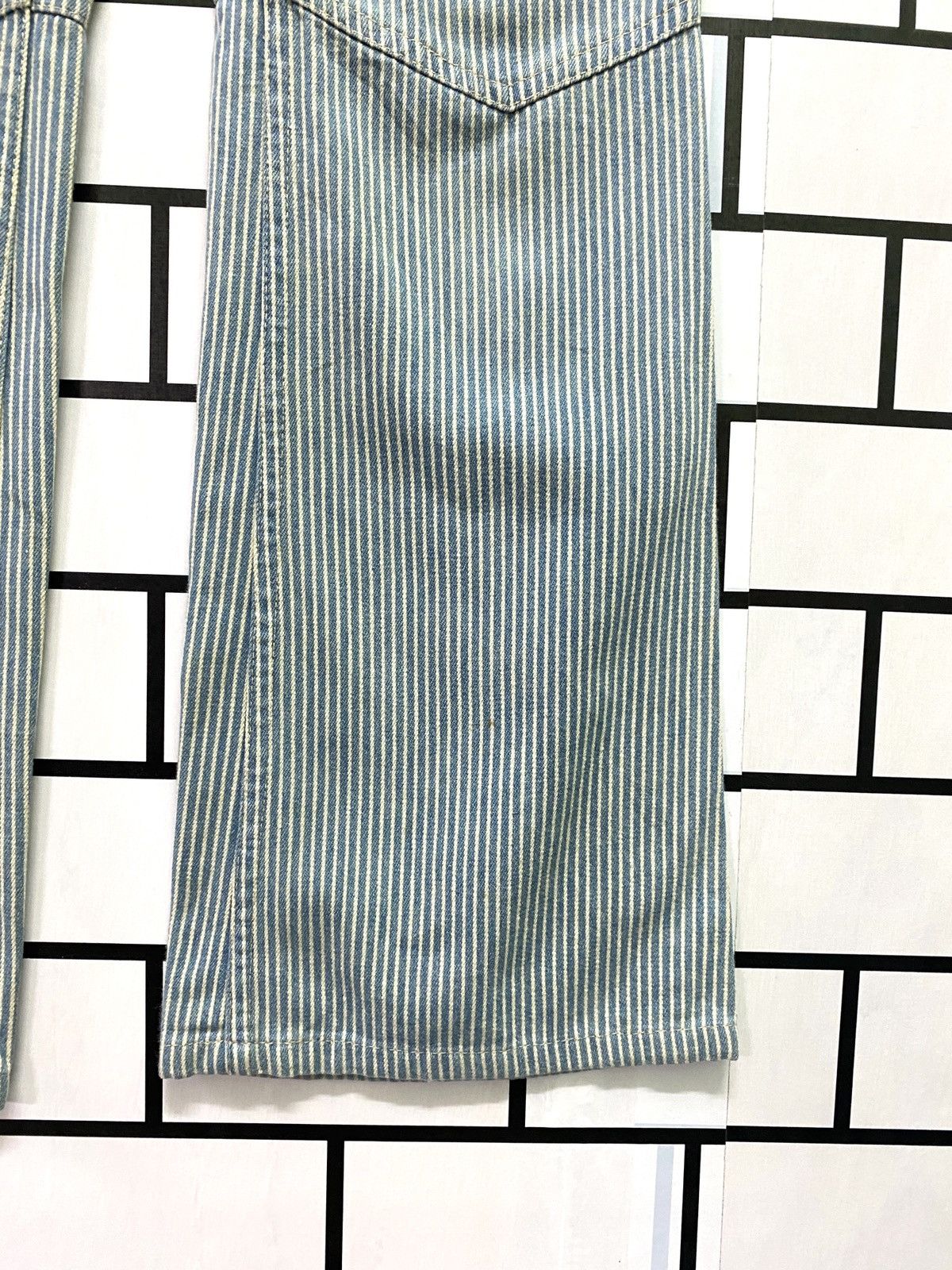Designer × Marc Jacobs × Marc by Marc Jacobs MARC JACOBS Stripes Blue White Reconstructed Flared Pants Size US 29 - 9 Thumbnail