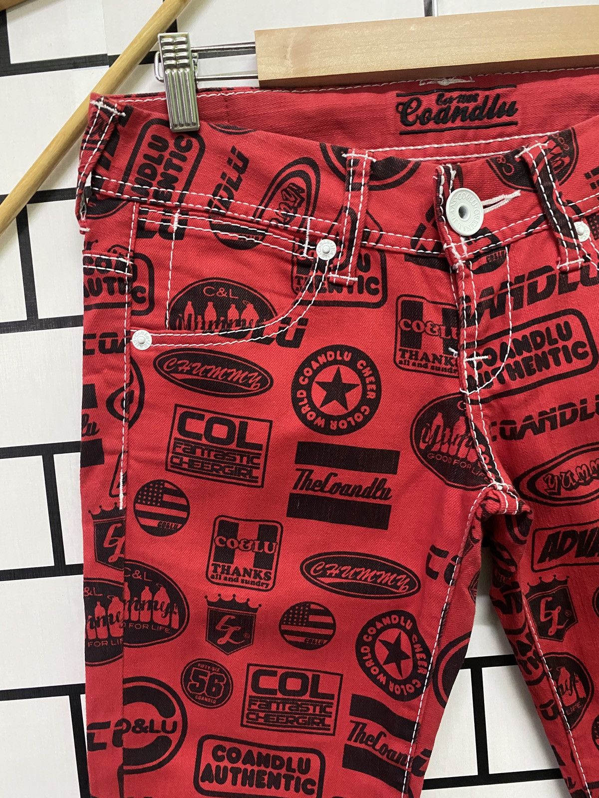 Japanese Brand Rare CO AND LU Full Print Hysteric Style Lowrises Pants Size US 29 - 3 Thumbnail