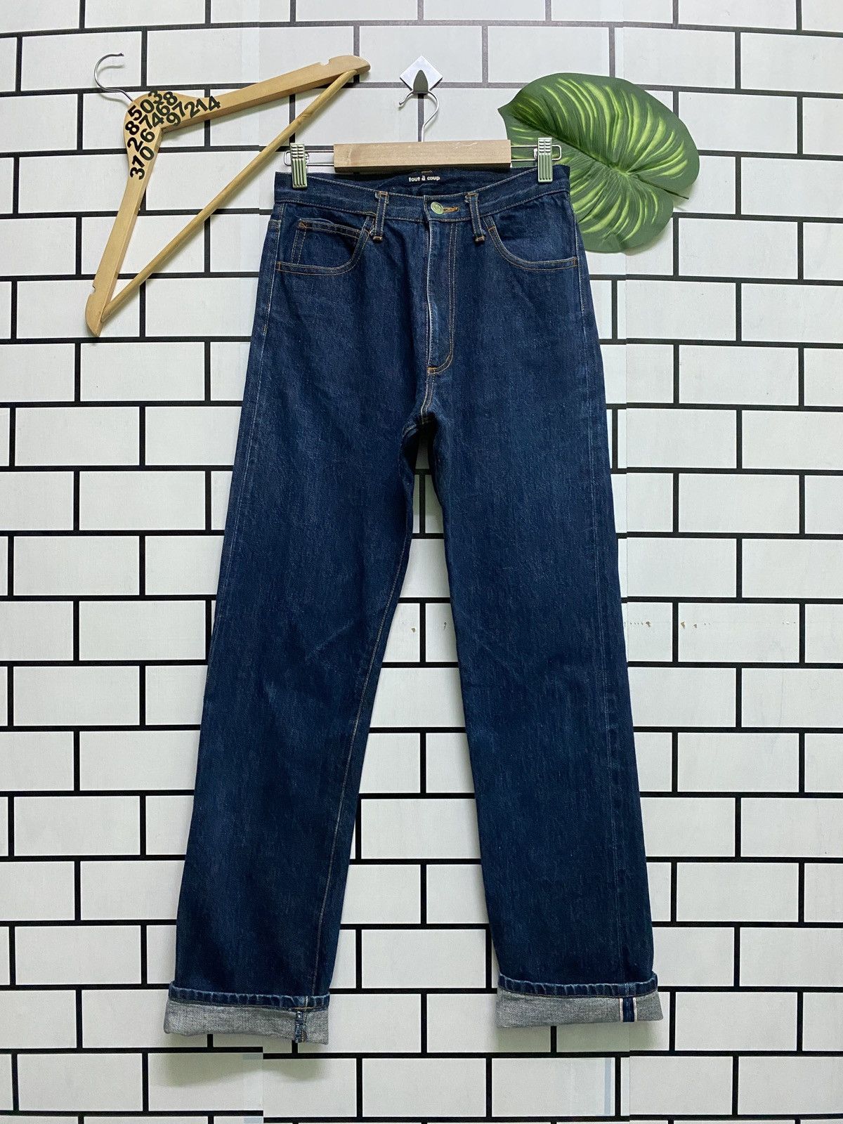 image of Vintage Japanese Tout A Coup Selvedge Denim in Blue, Men's (Size 26)